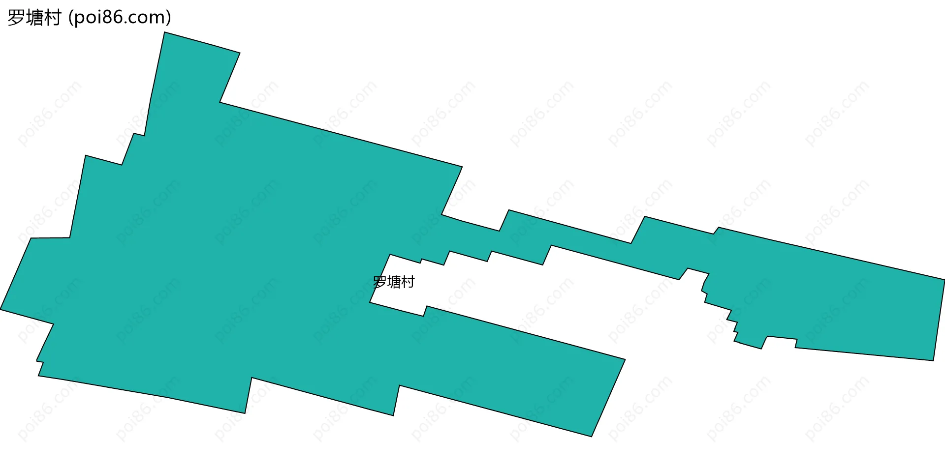 罗塘村边界地图