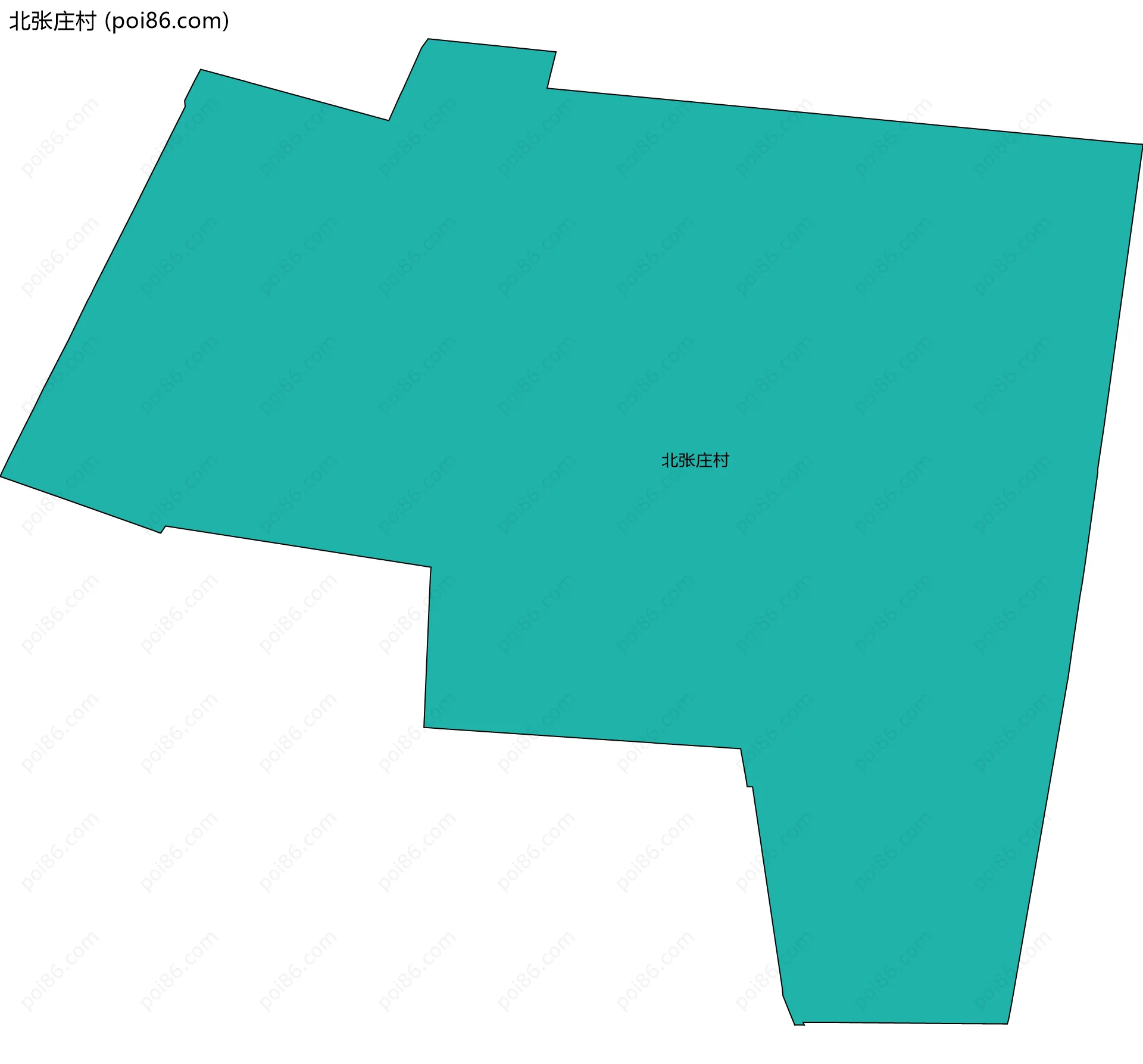 北张庄村边界地图