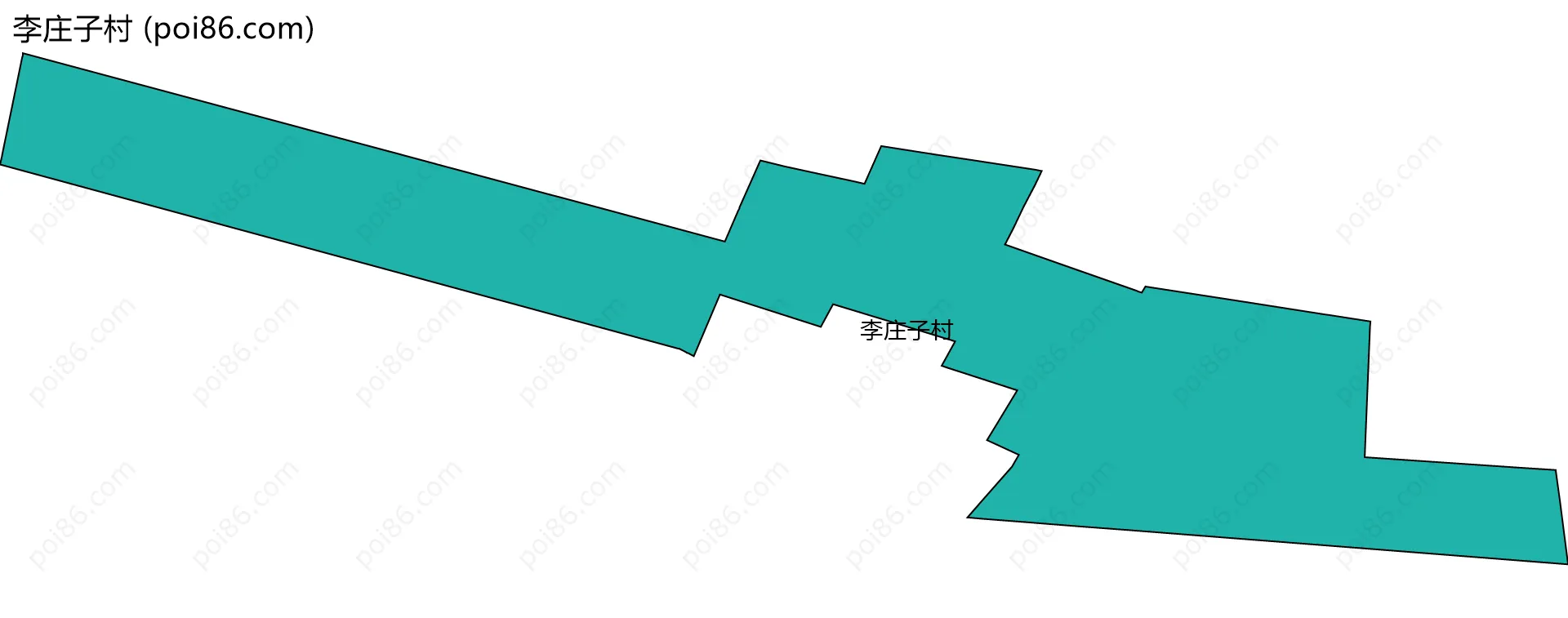 李庄子村边界地图