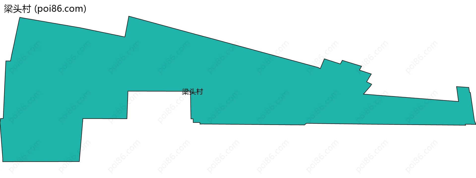 梁头村边界地图