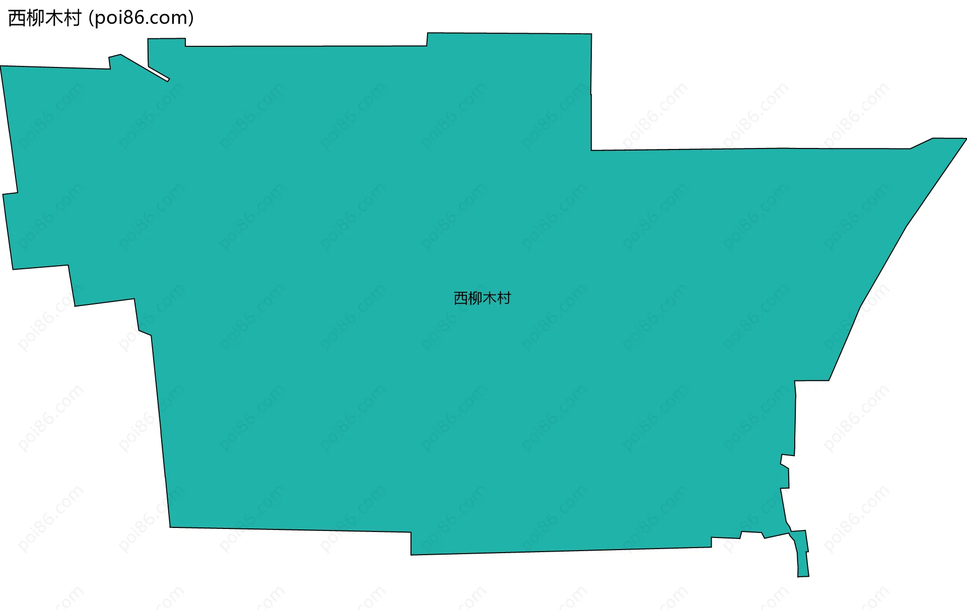 西柳木村边界地图