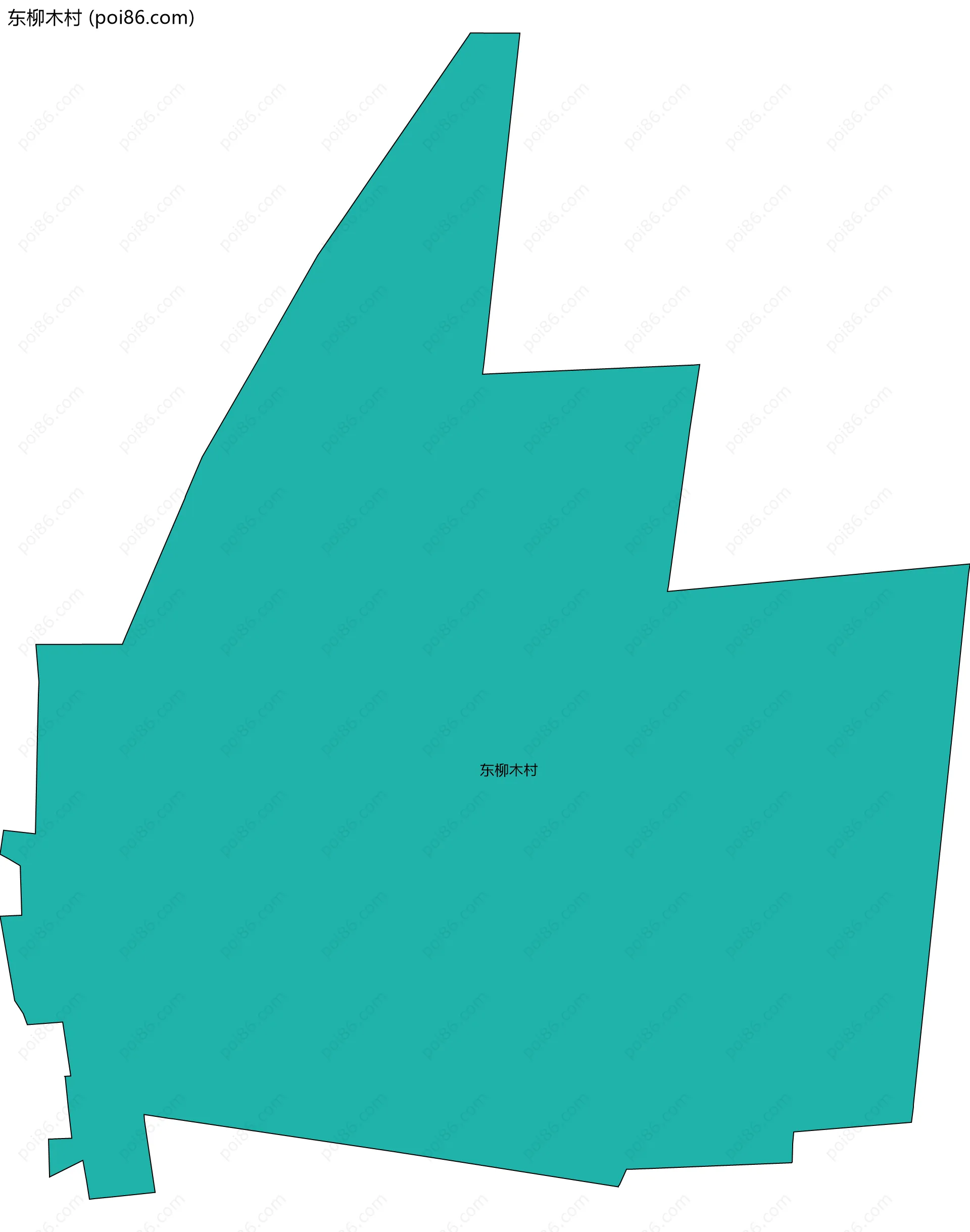 东柳木村边界地图