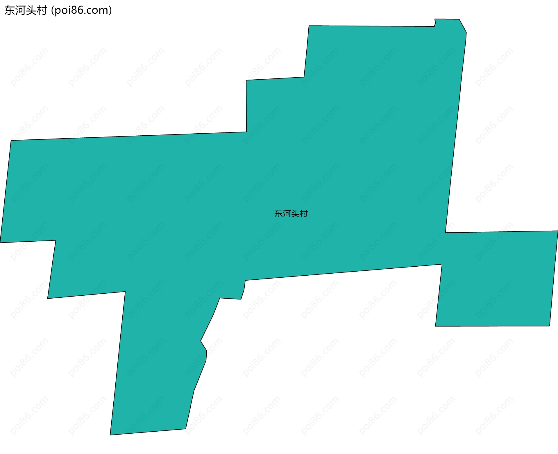 东河头村边界地图