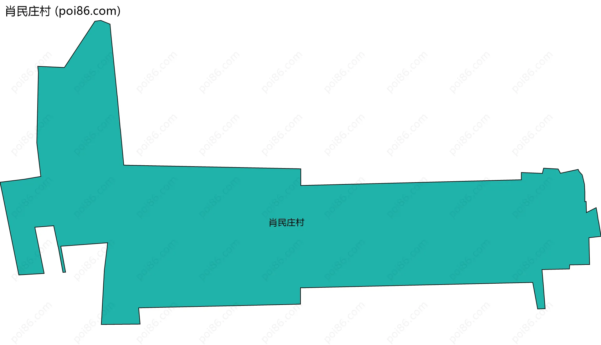 肖民庄村边界地图