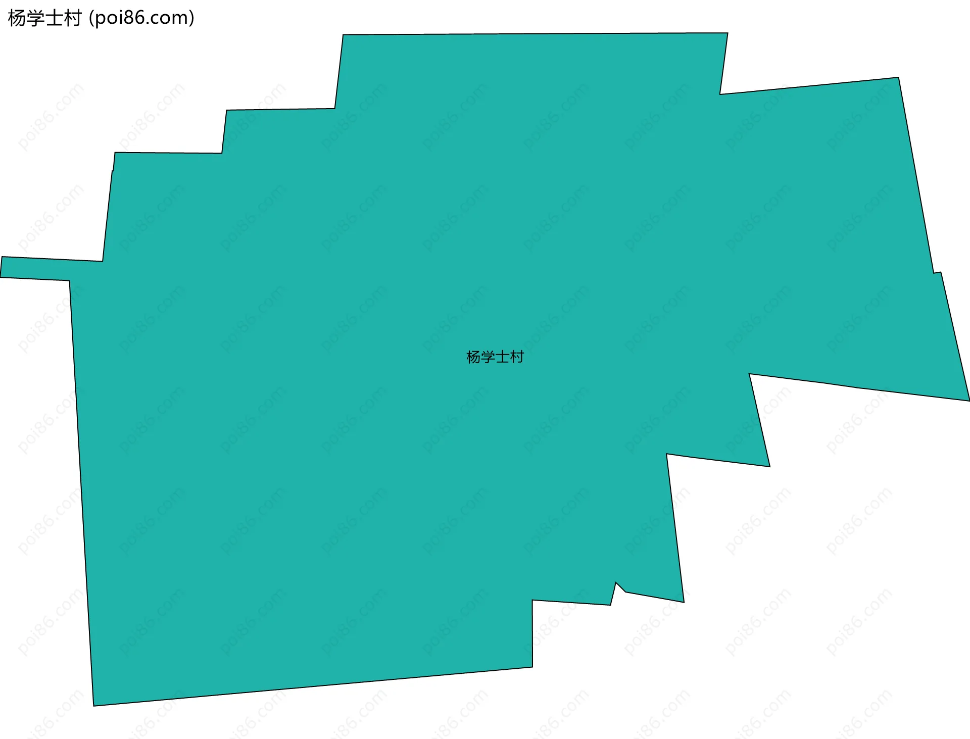 杨学士村边界地图