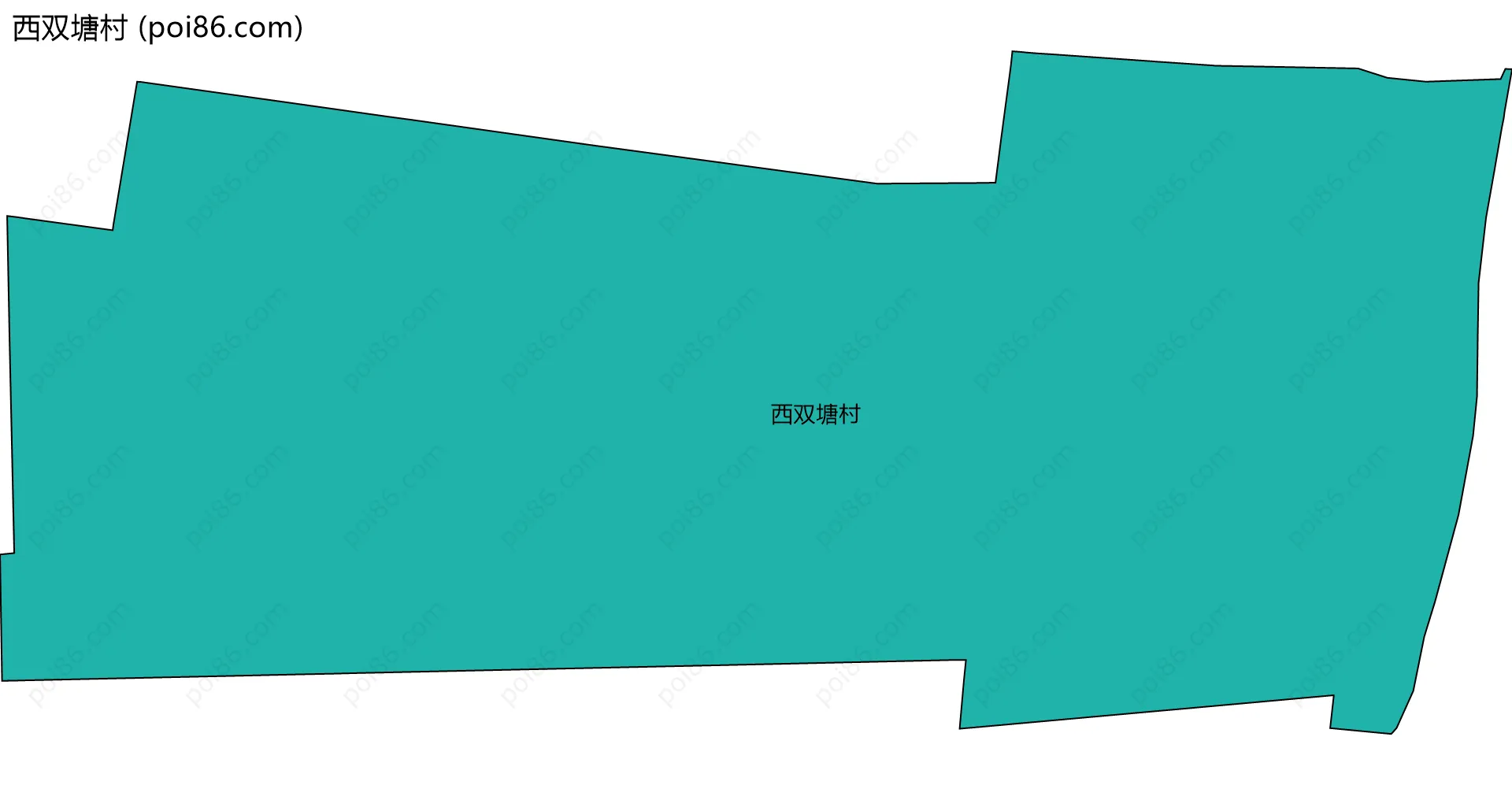 西双塘村边界地图