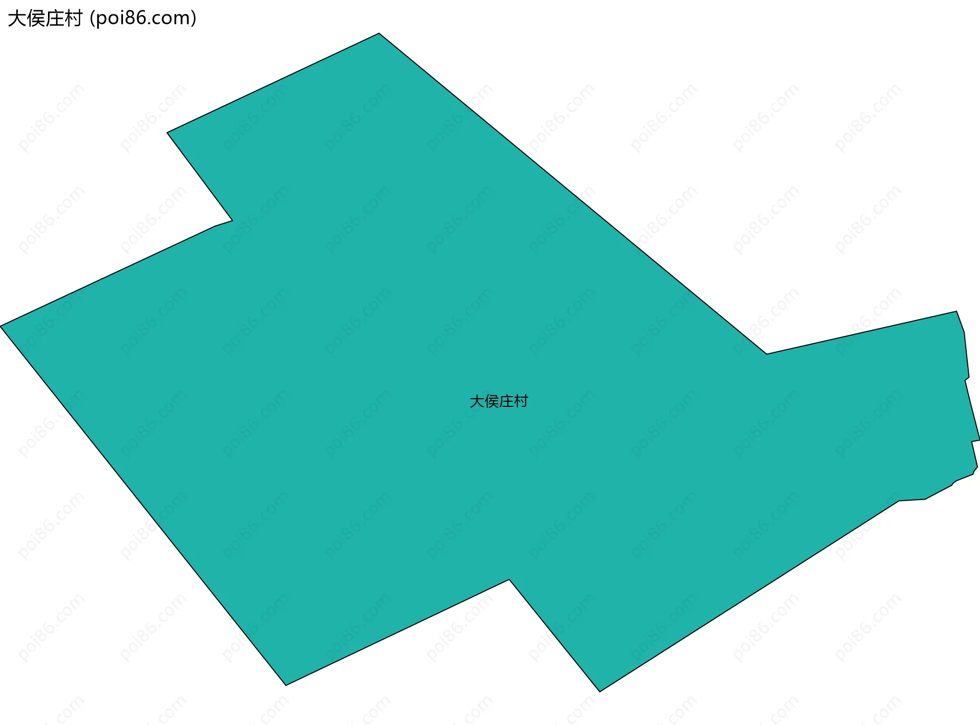 大侯庄村边界地图