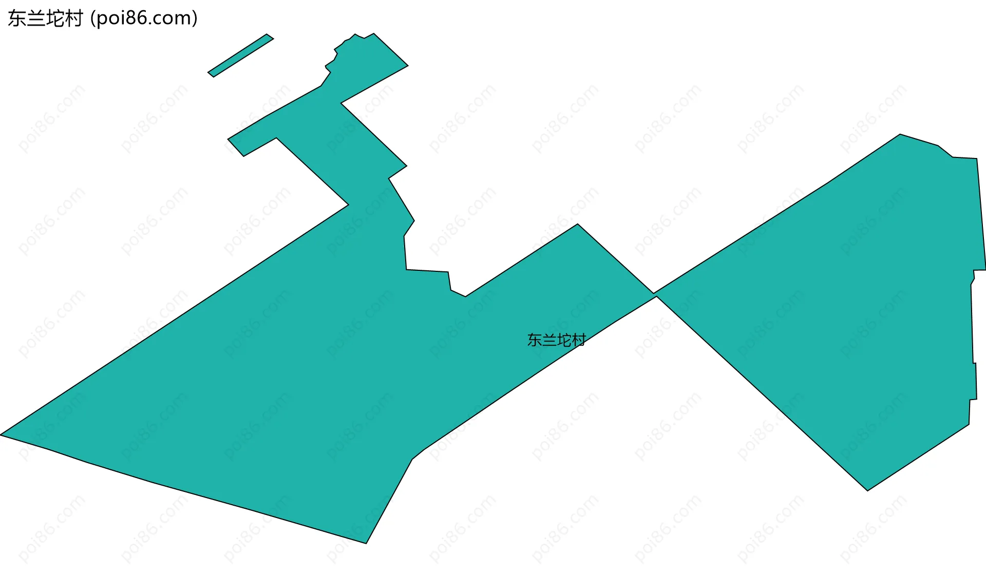 东兰坨村边界地图