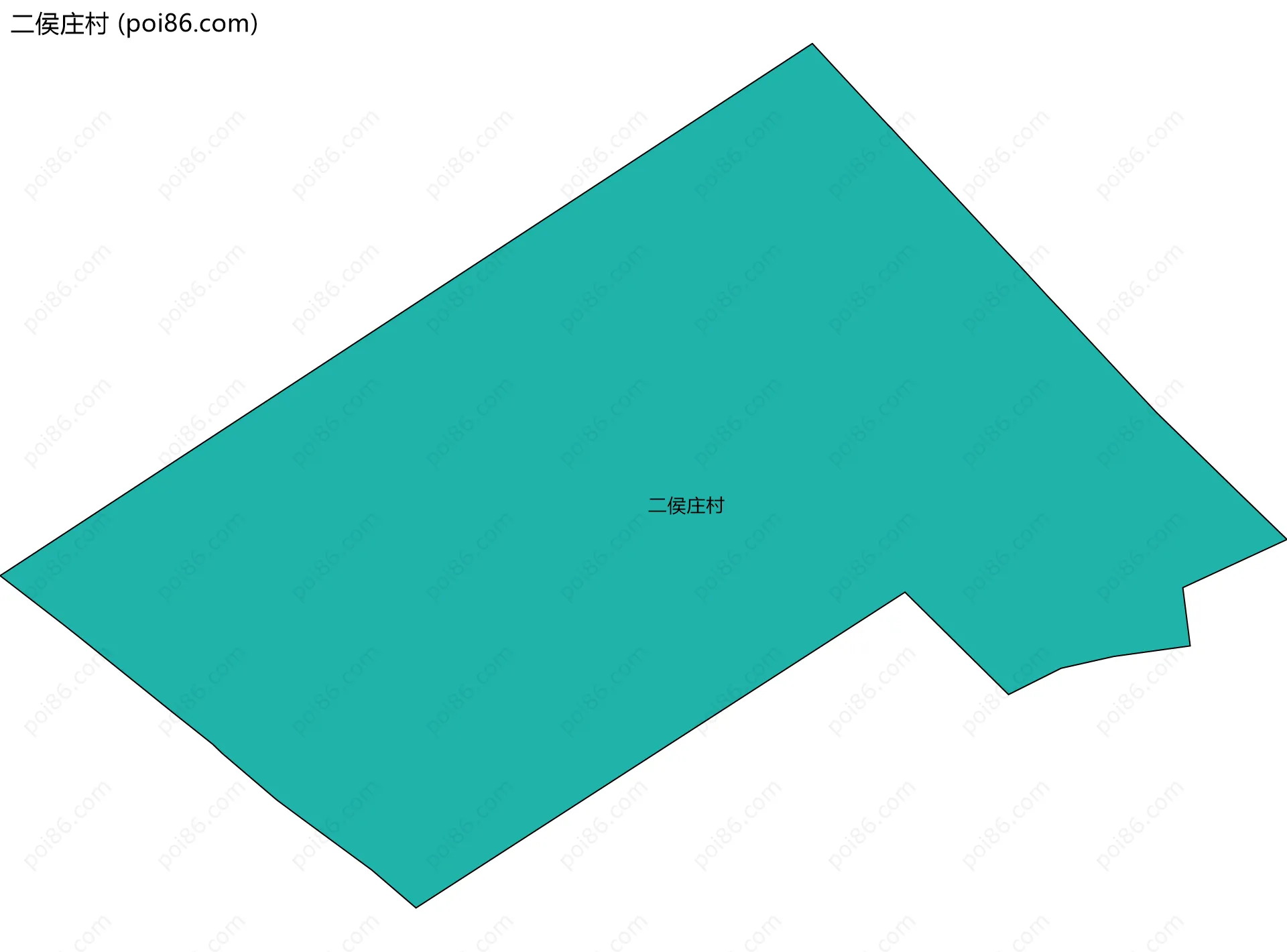 二侯庄村边界地图