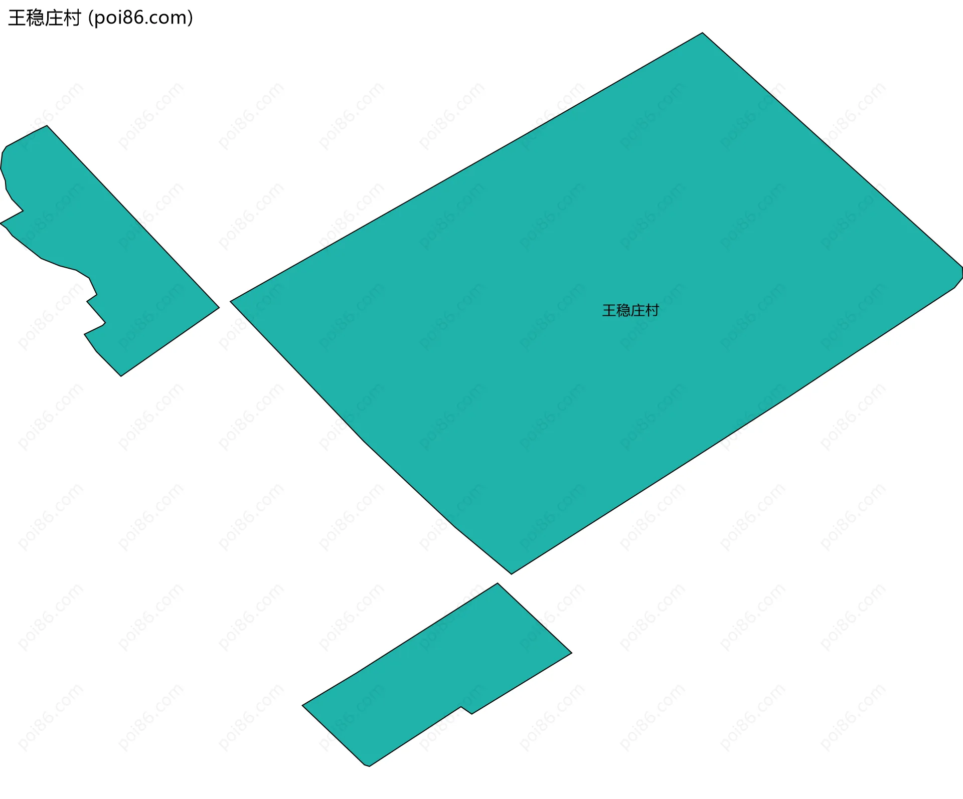 王稳庄村边界地图
