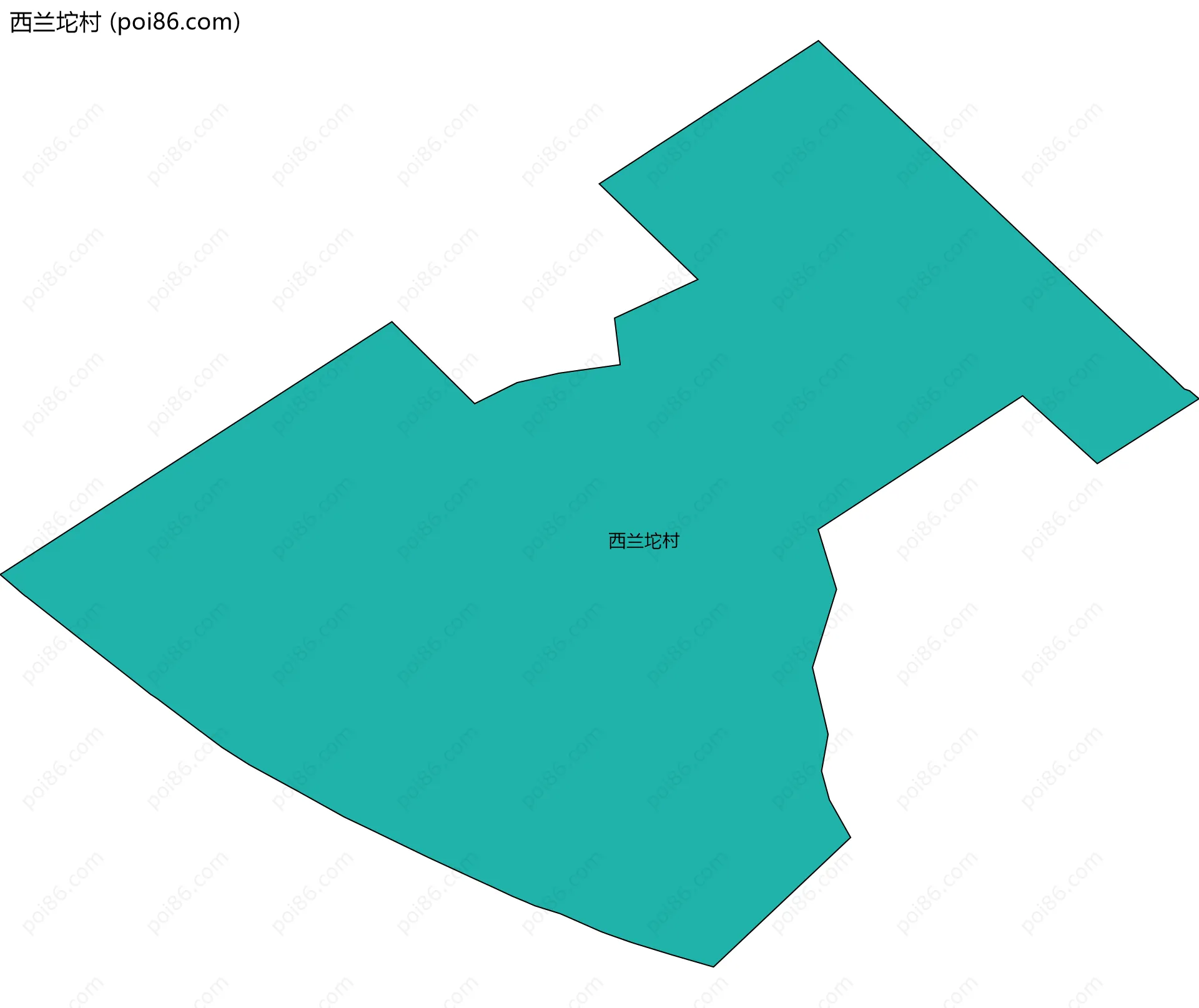 西兰坨村边界地图