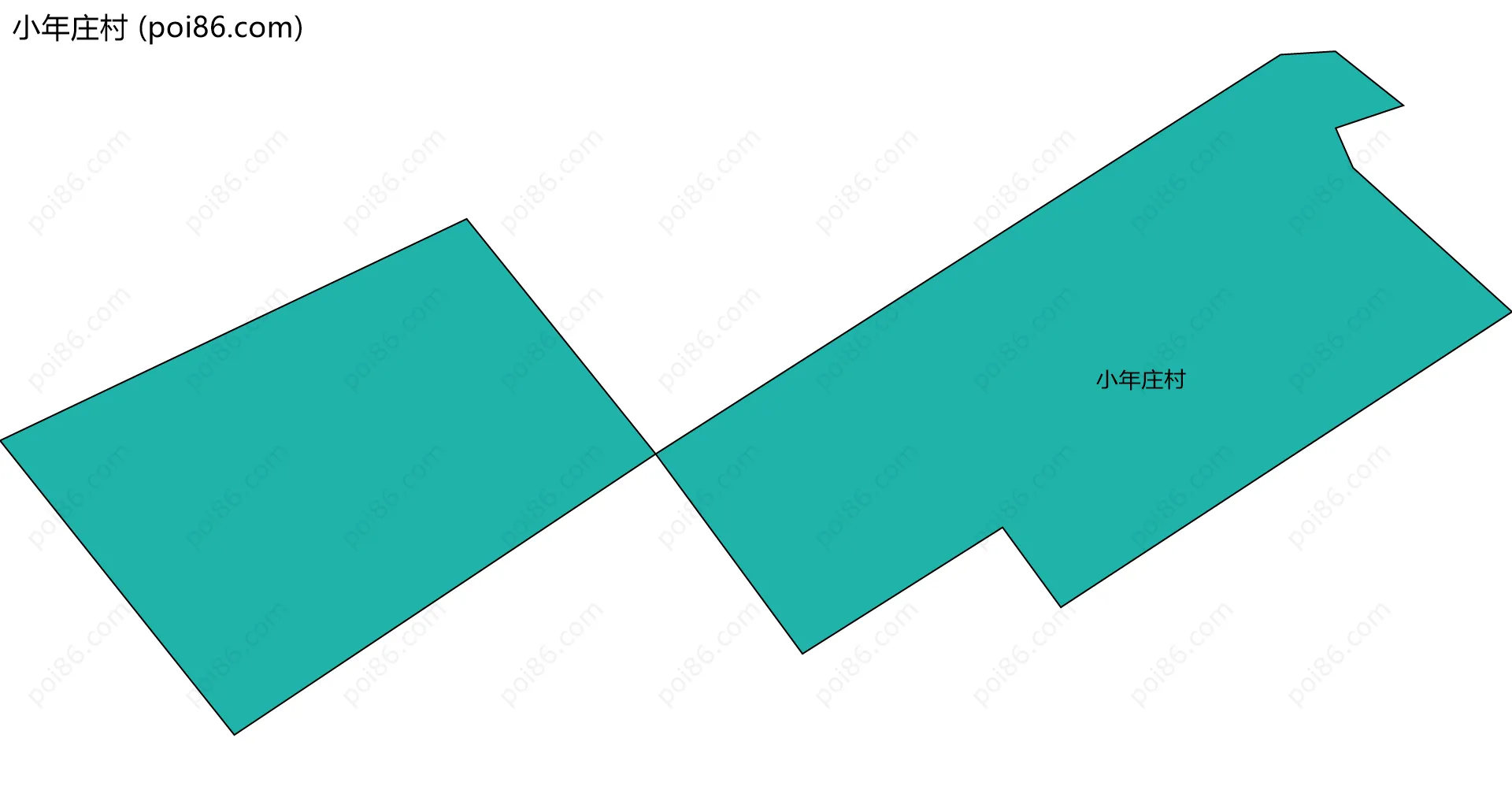 小年庄村边界地图