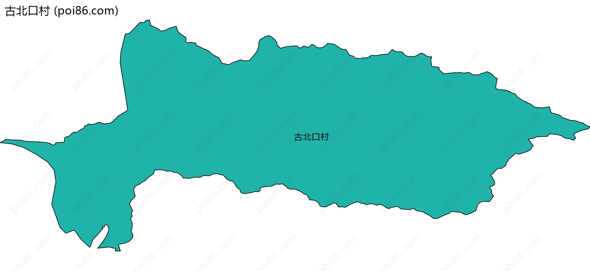 古北口村边界地图