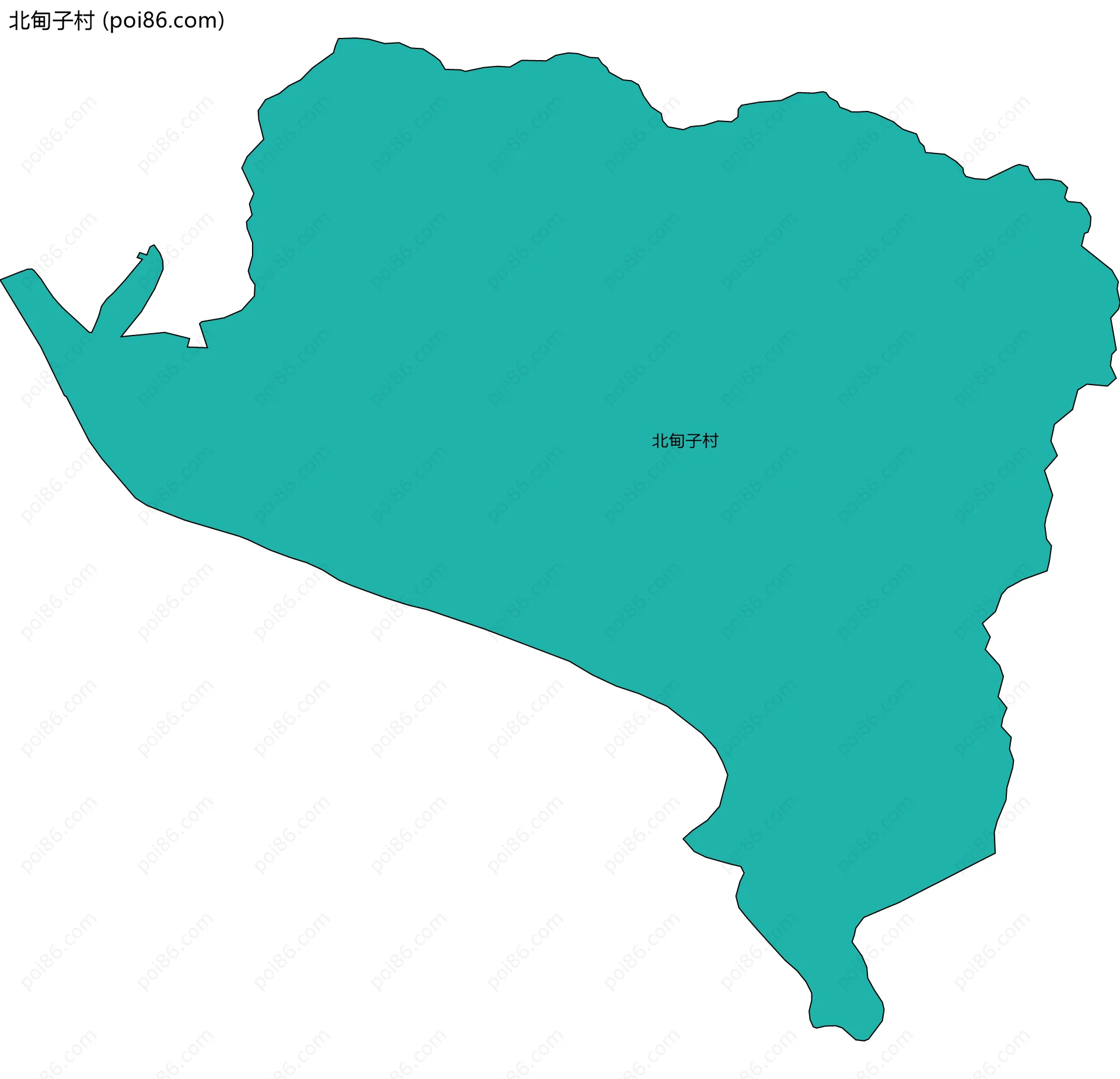 北甸子村边界地图