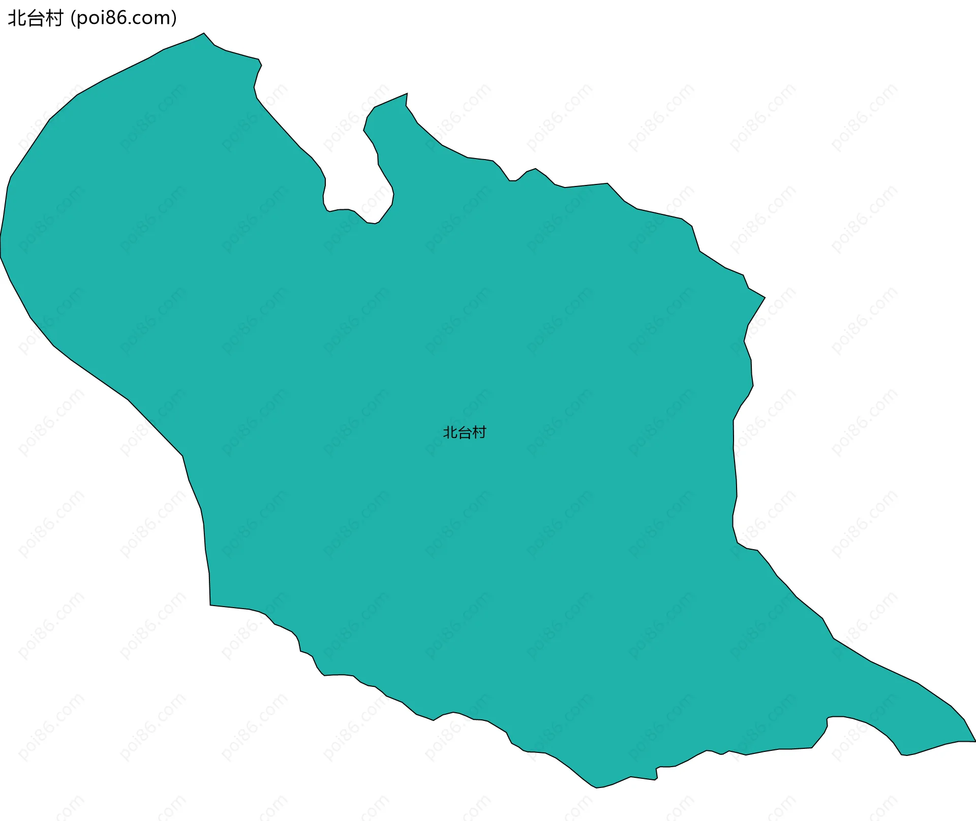 北台村边界地图