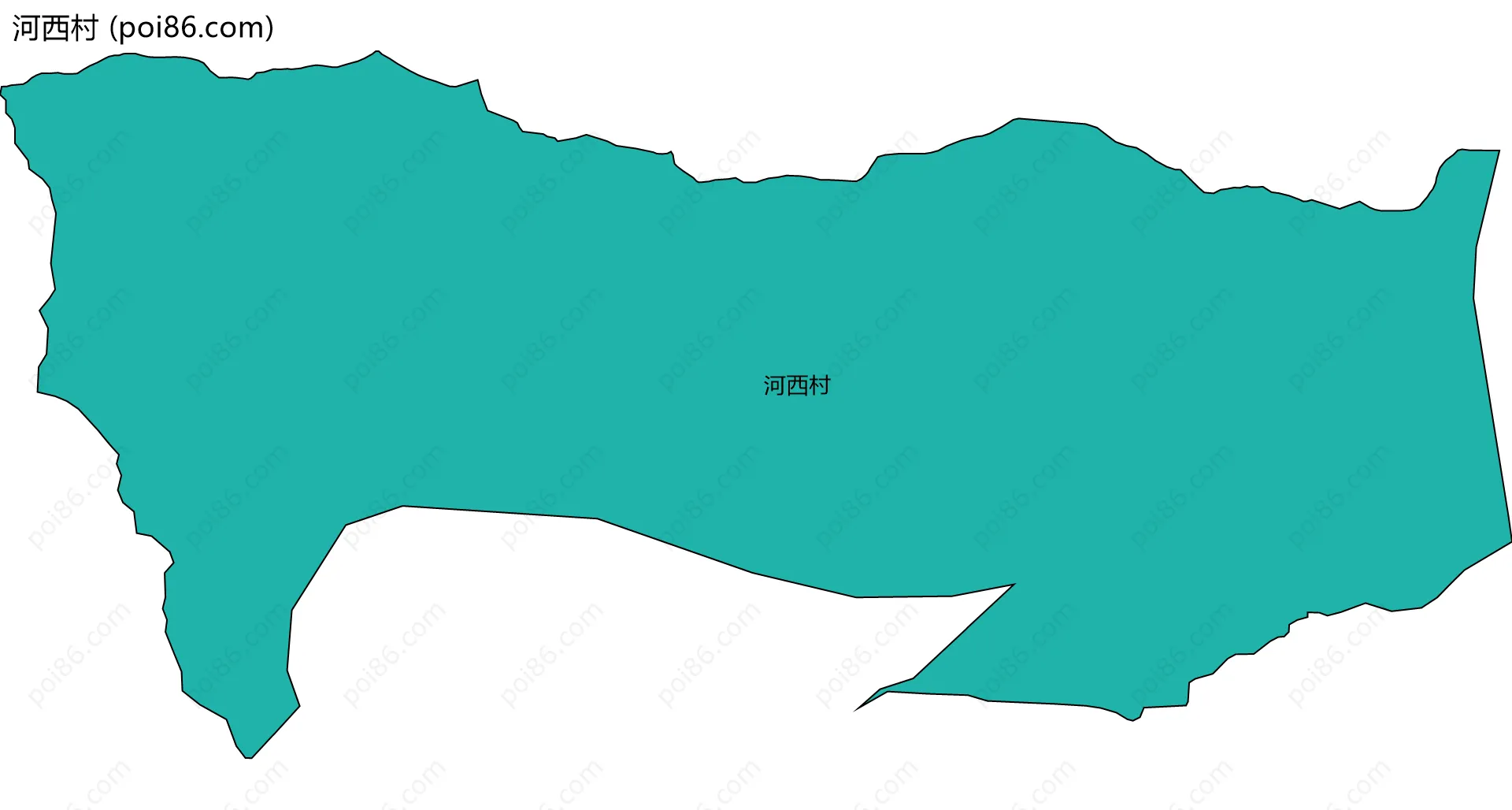 河西村边界地图