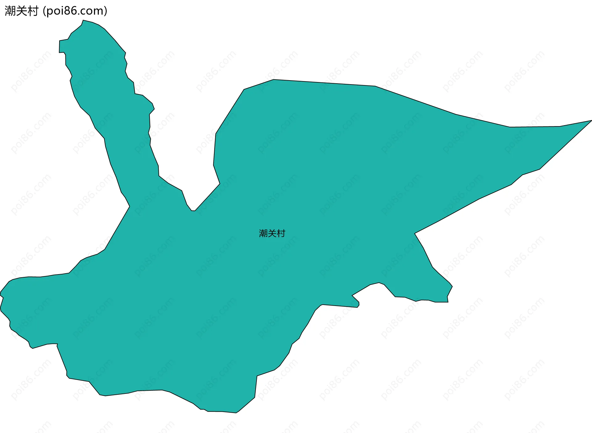 潮关村边界地图