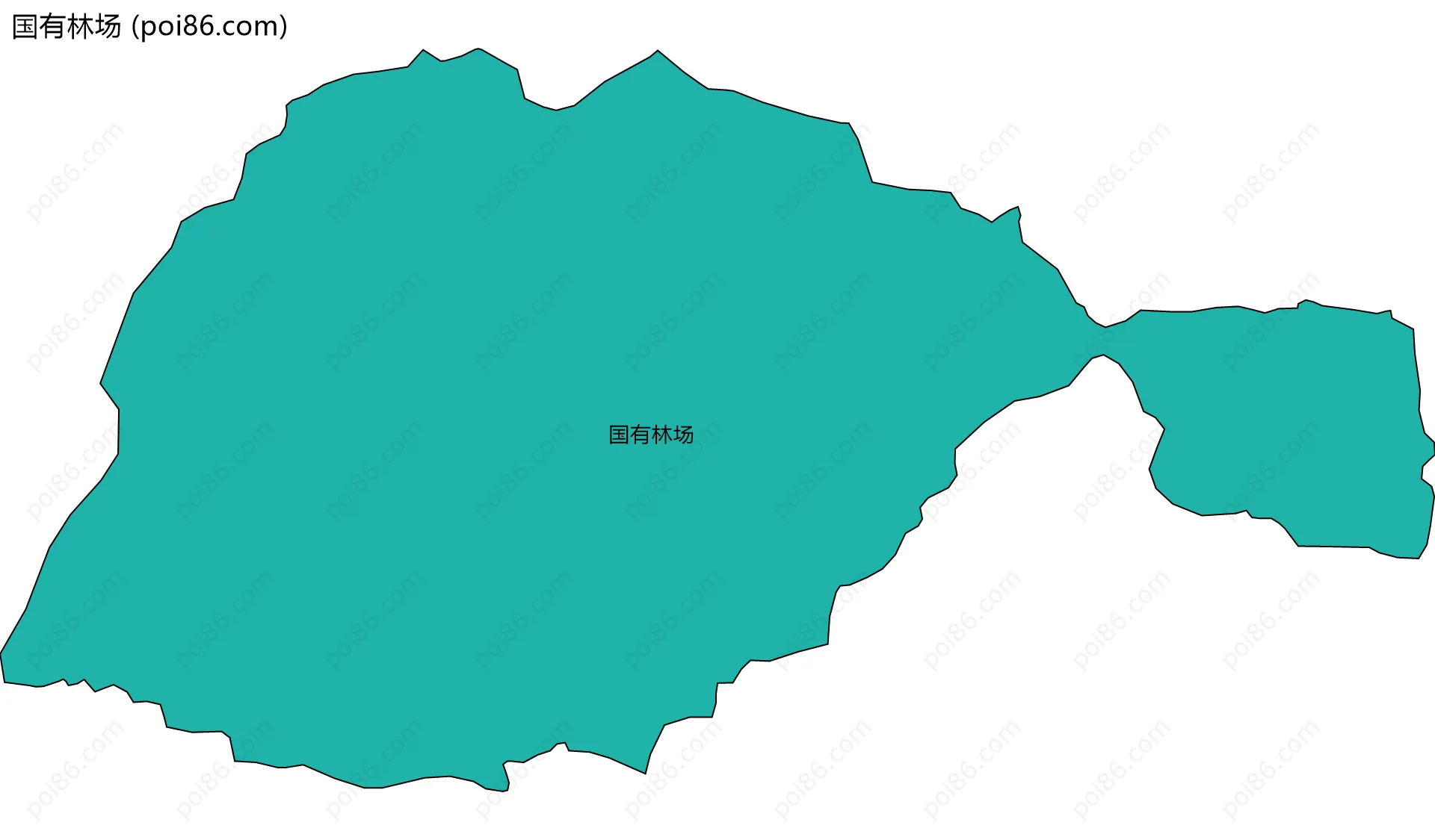 国有林场边界地图(五级行政区划)