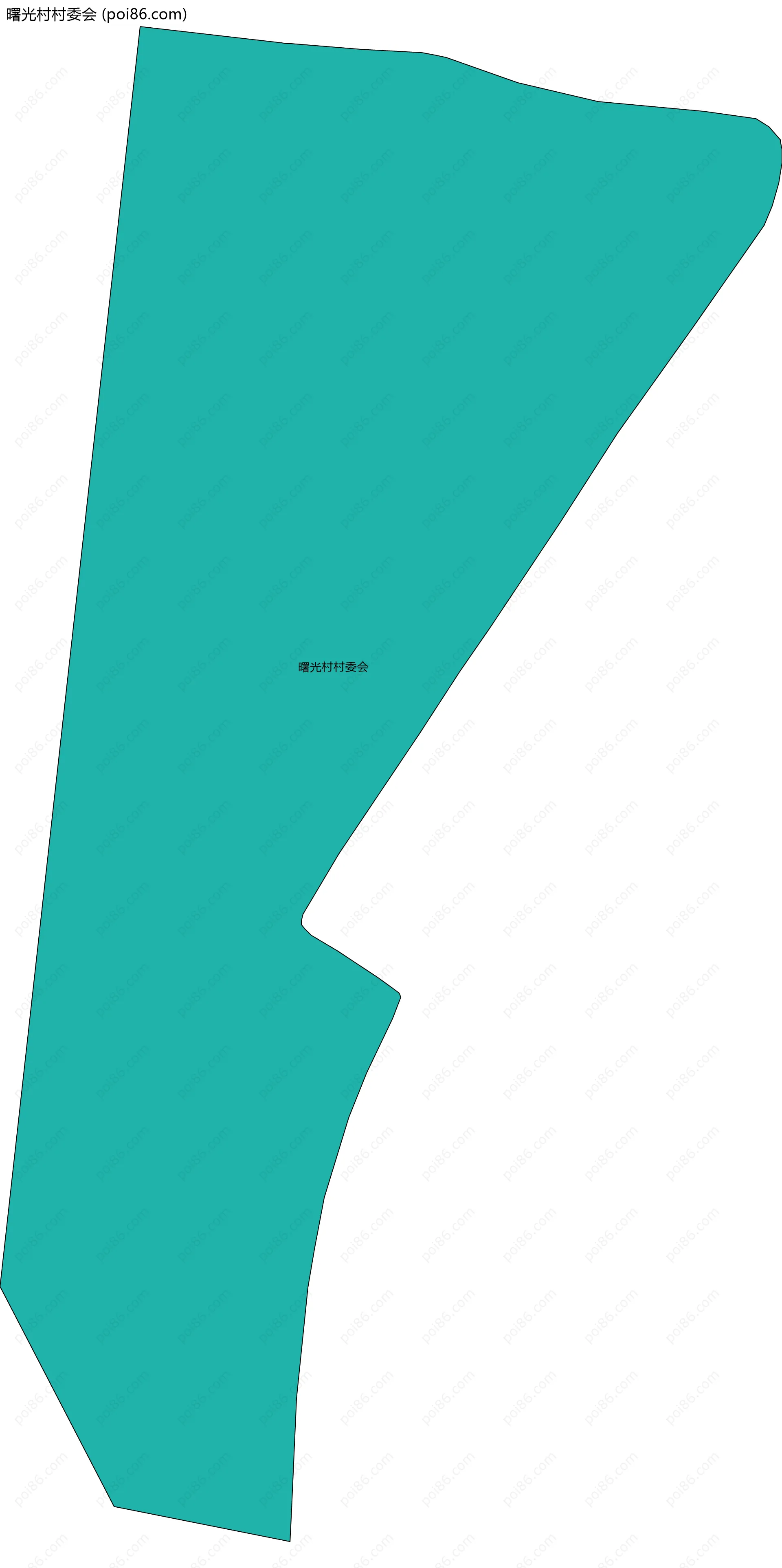 曙光村村委会边界地图