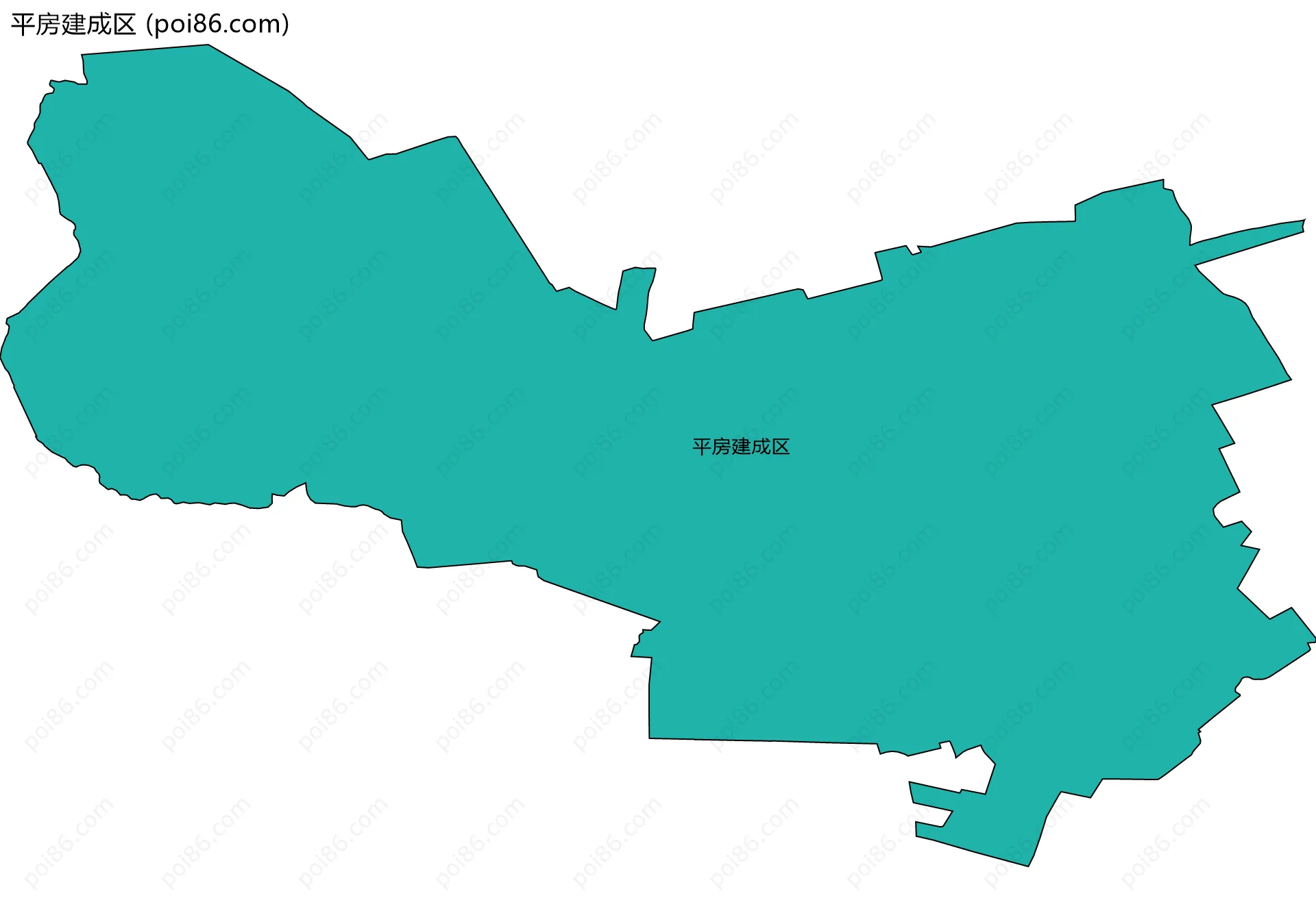 平房建成区边界地图