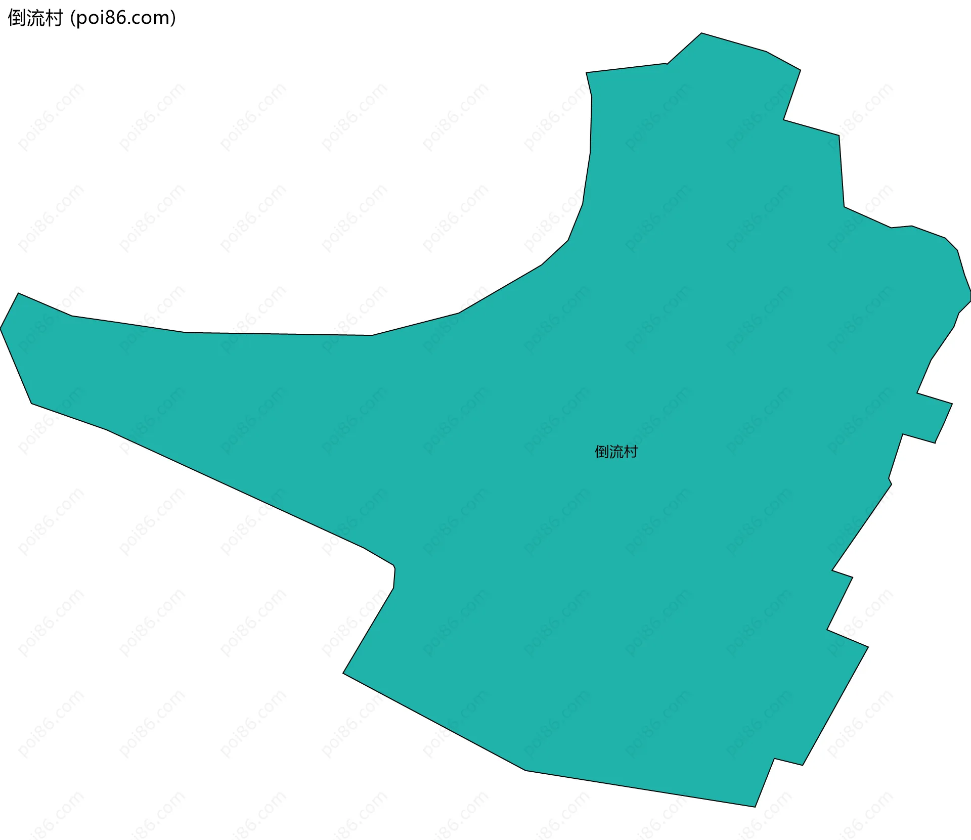 倒流村边界地图