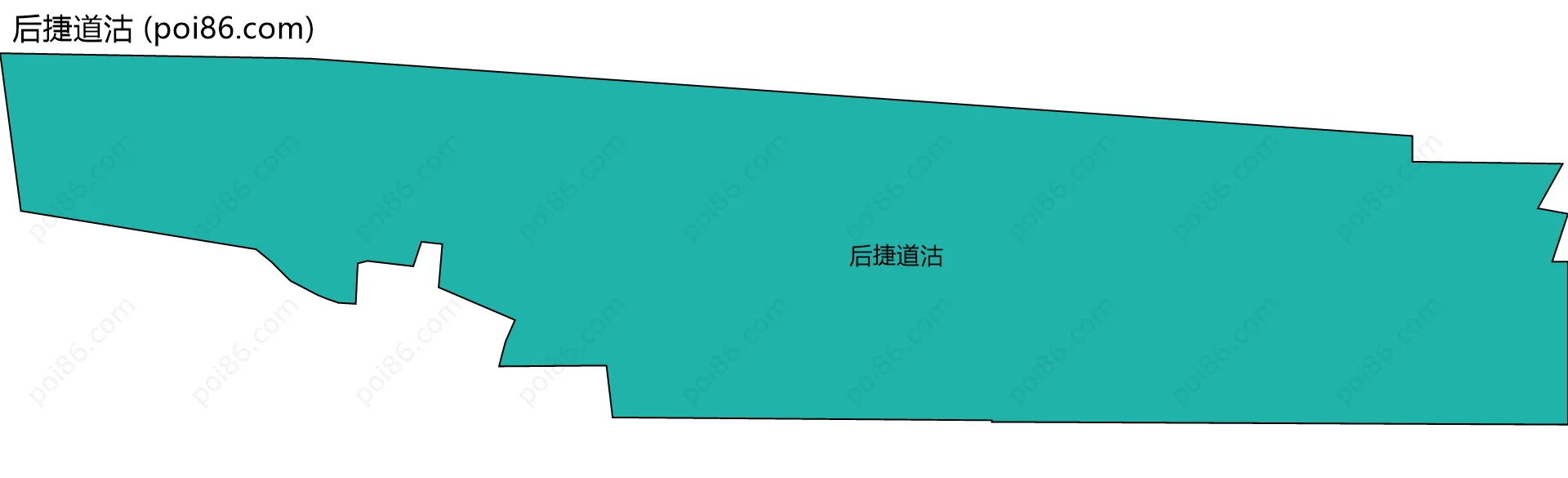 后捷道沽边界地图