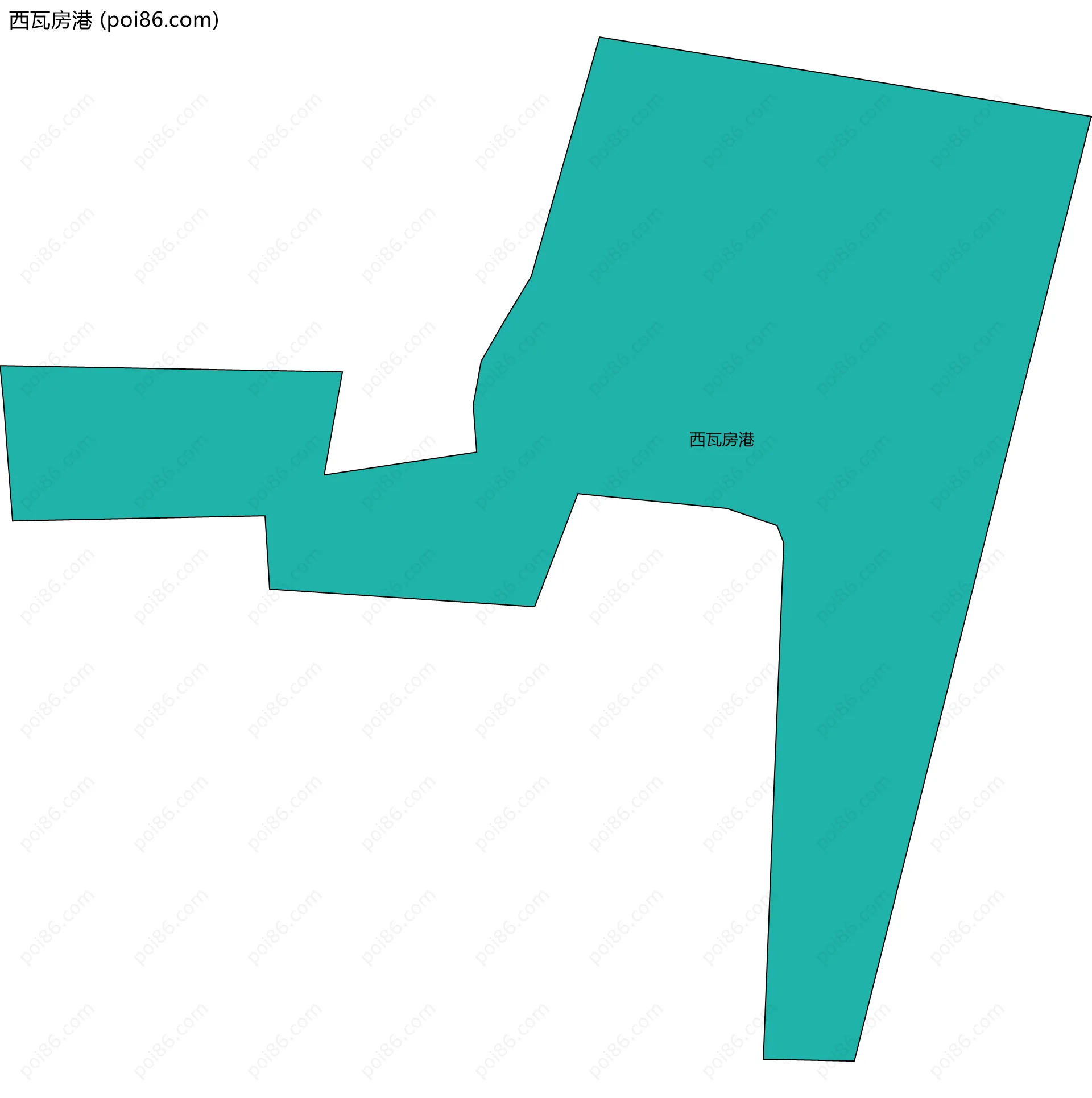 西瓦房港边界地图