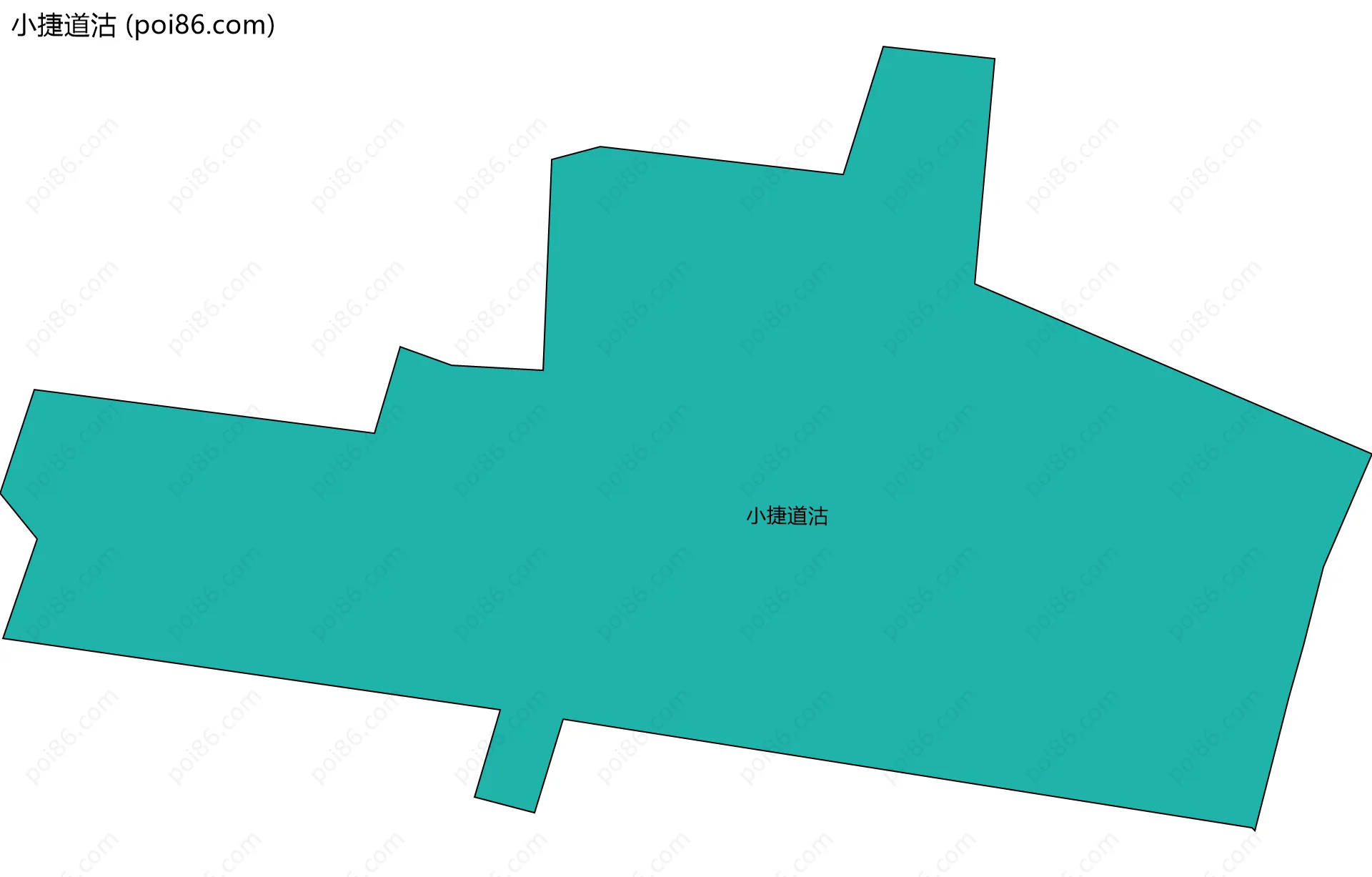 小捷道沽边界地图