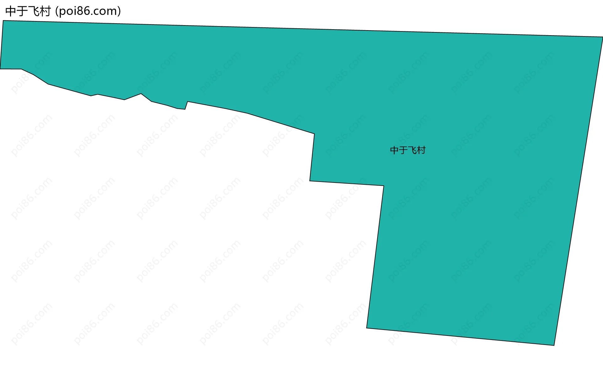 中于飞村边界地图