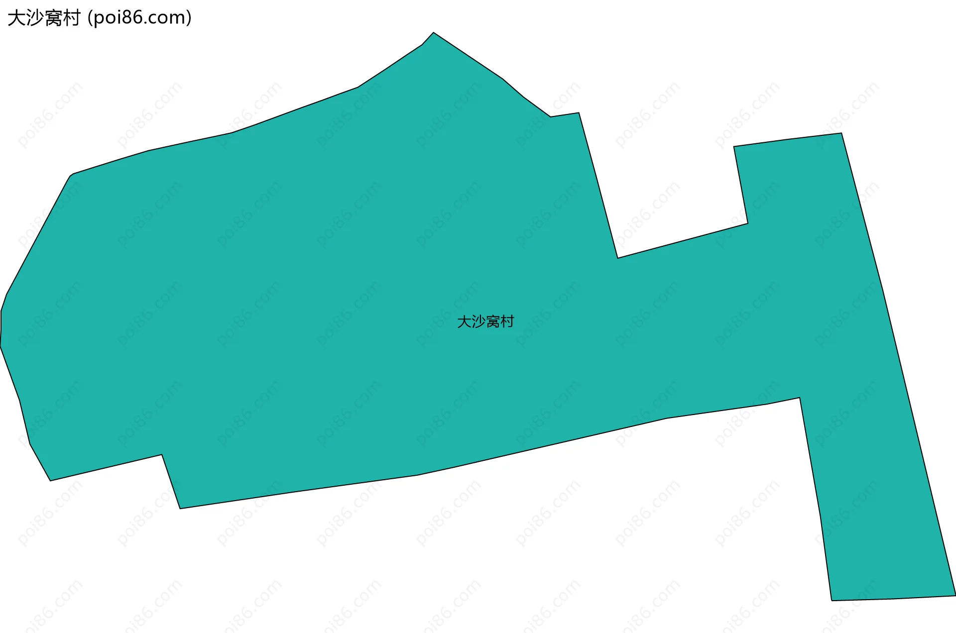 大沙窝村边界地图