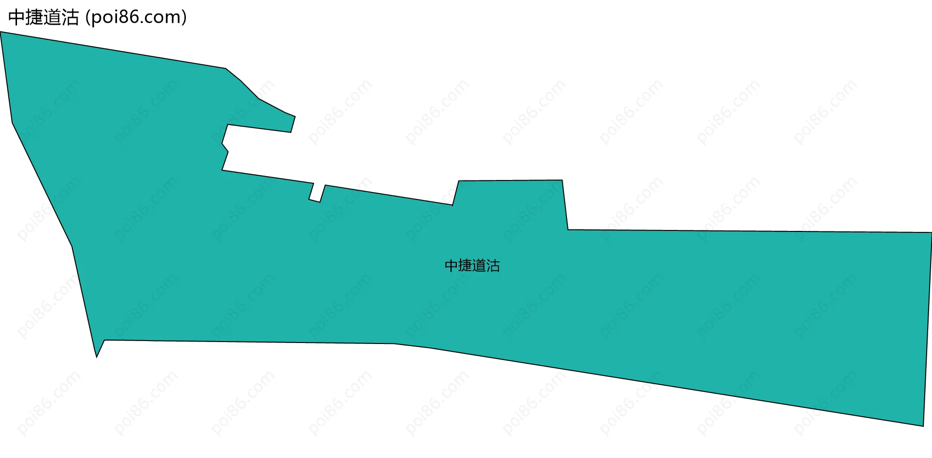 中捷道沽边界地图