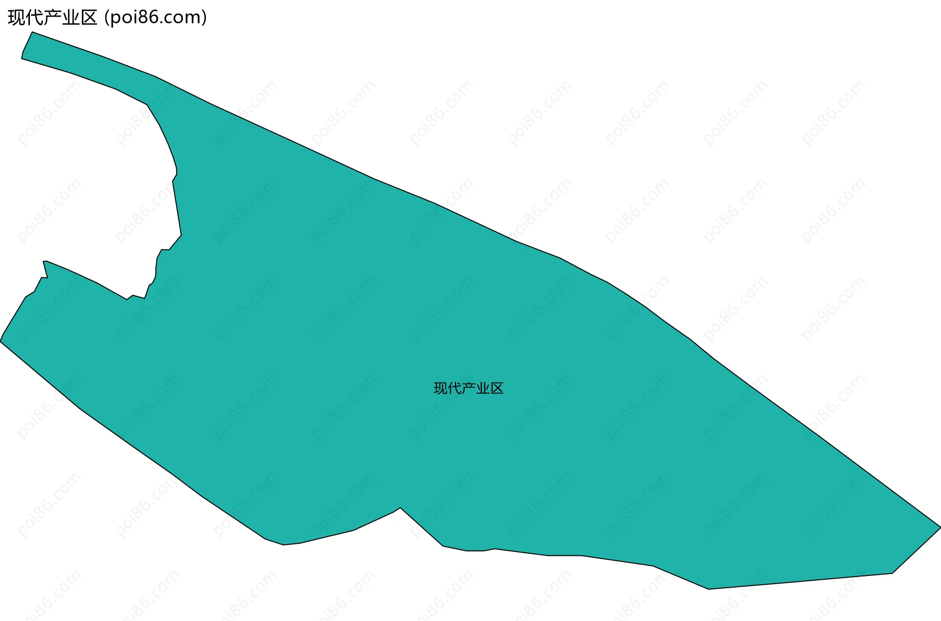 现代产业区边界地图