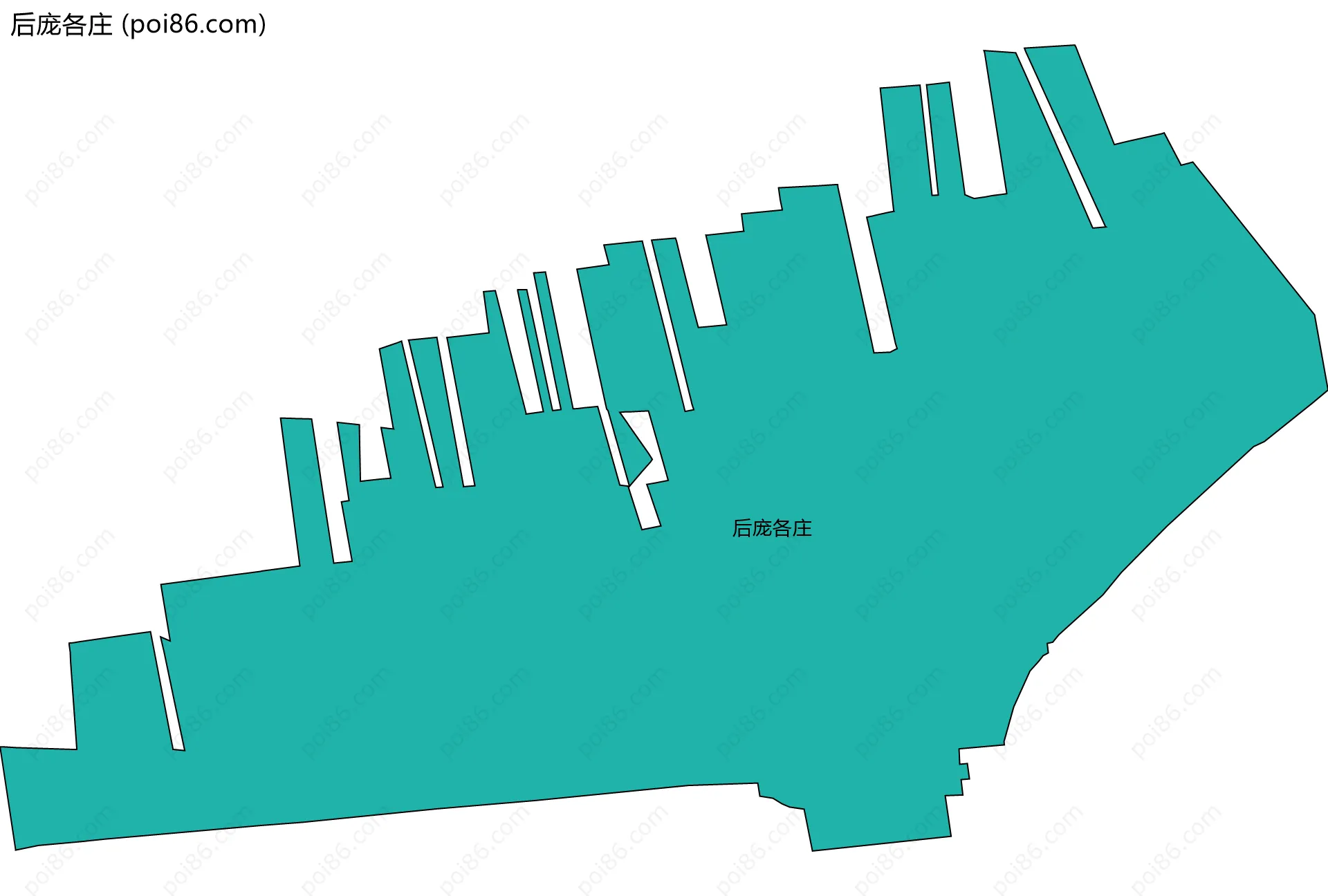 后庞各庄边界地图