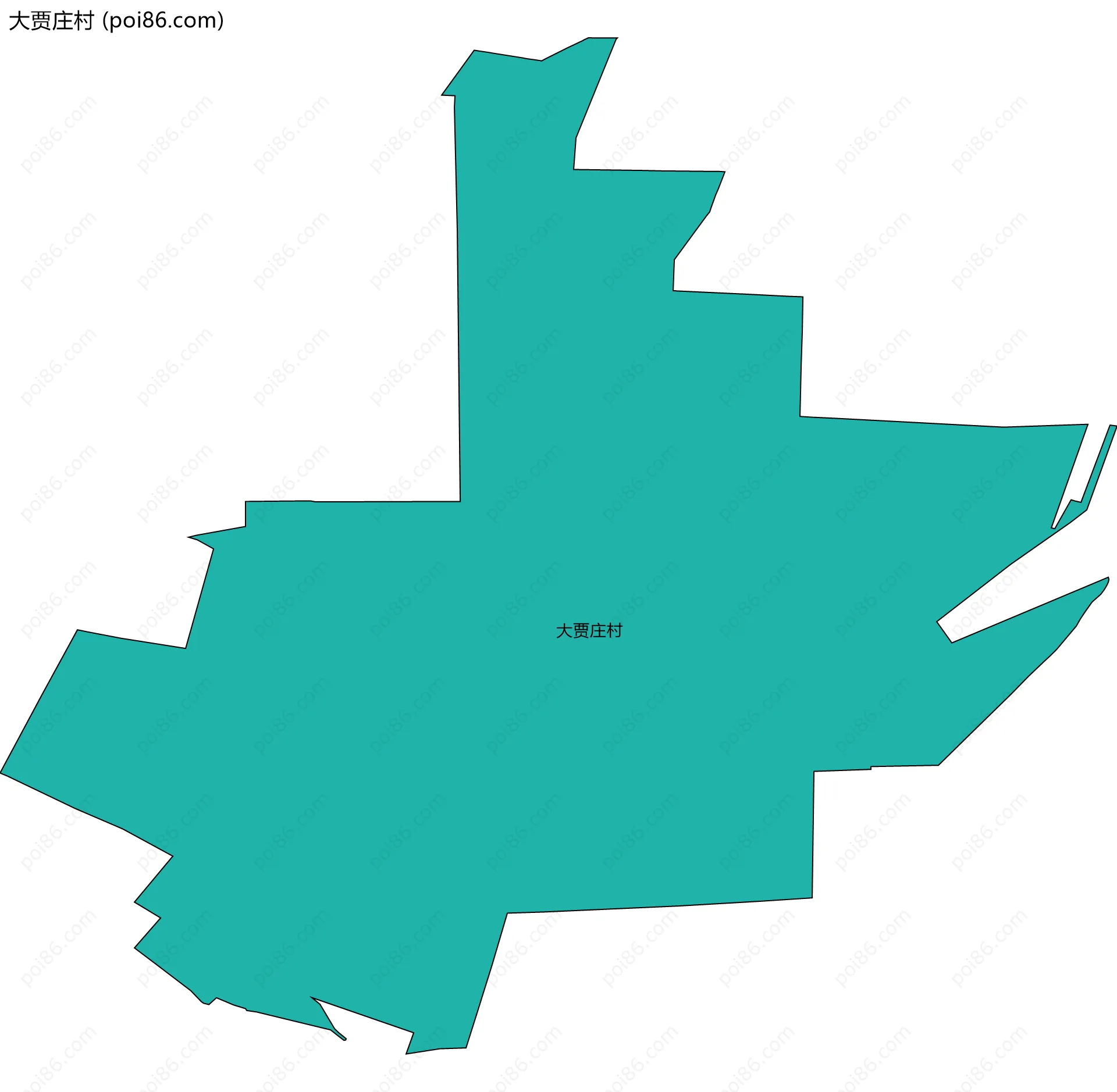 大贾庄村边界地图