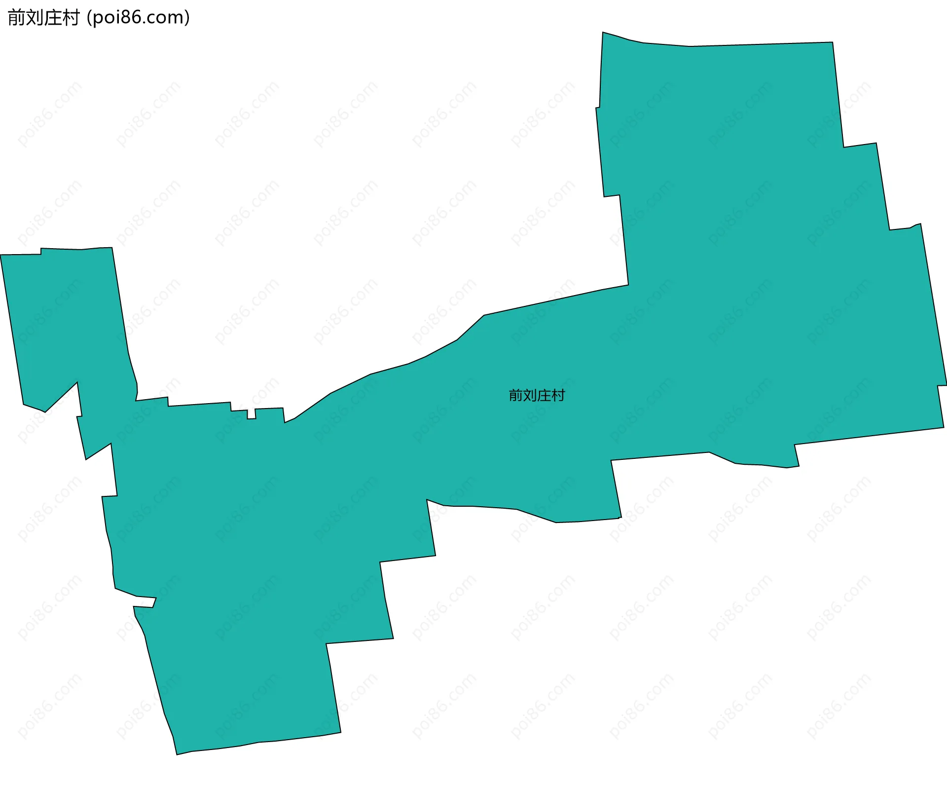 前刘庄村边界地图