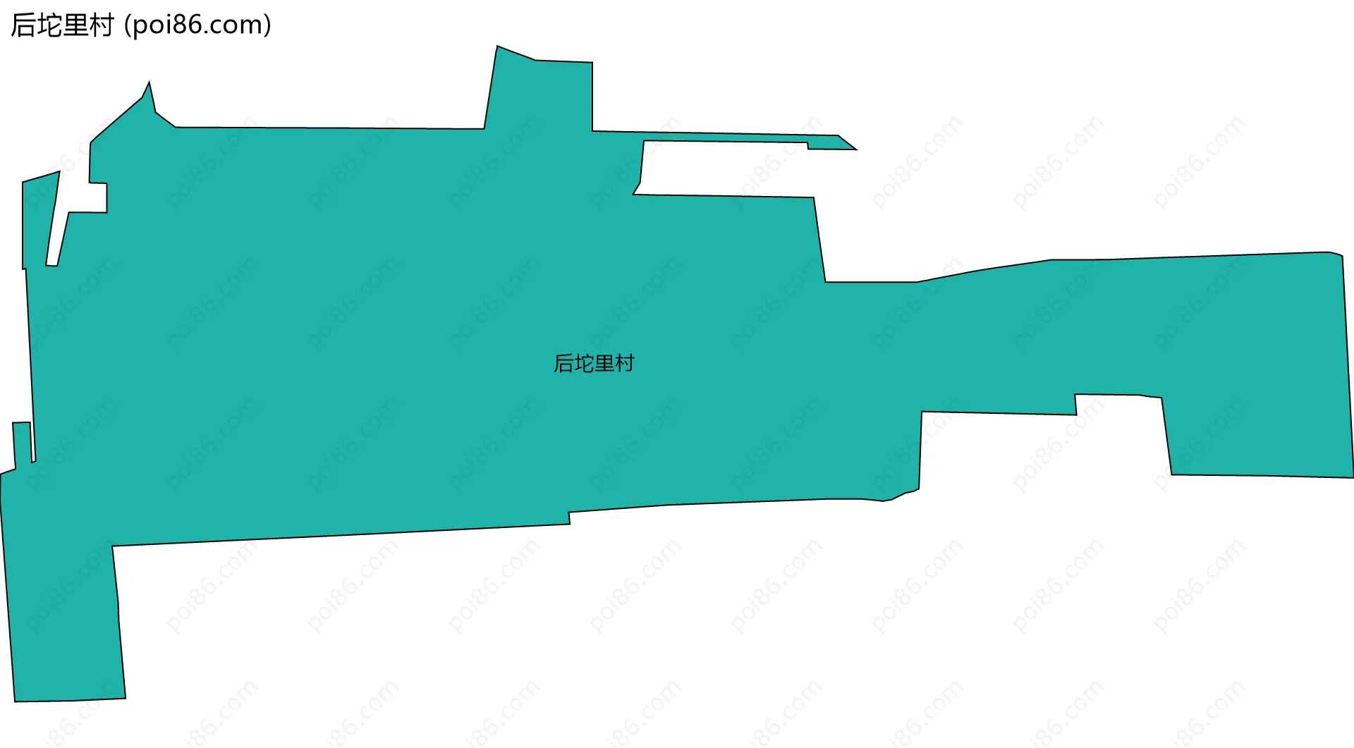 后坨里村边界地图