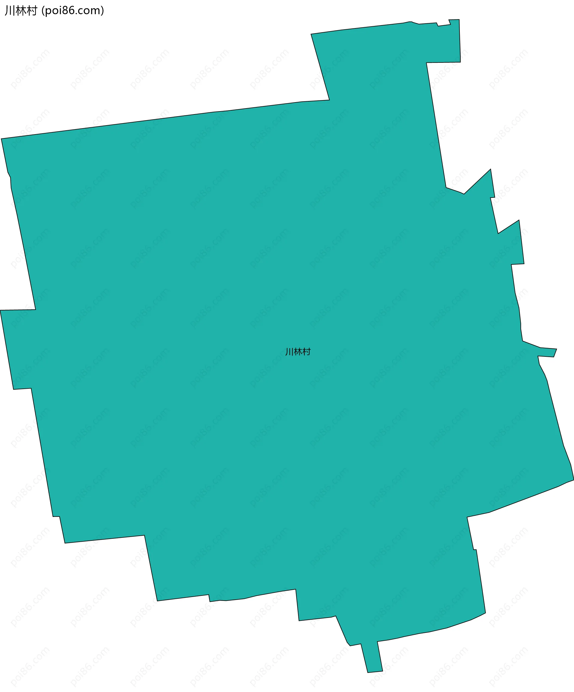 川林村边界地图