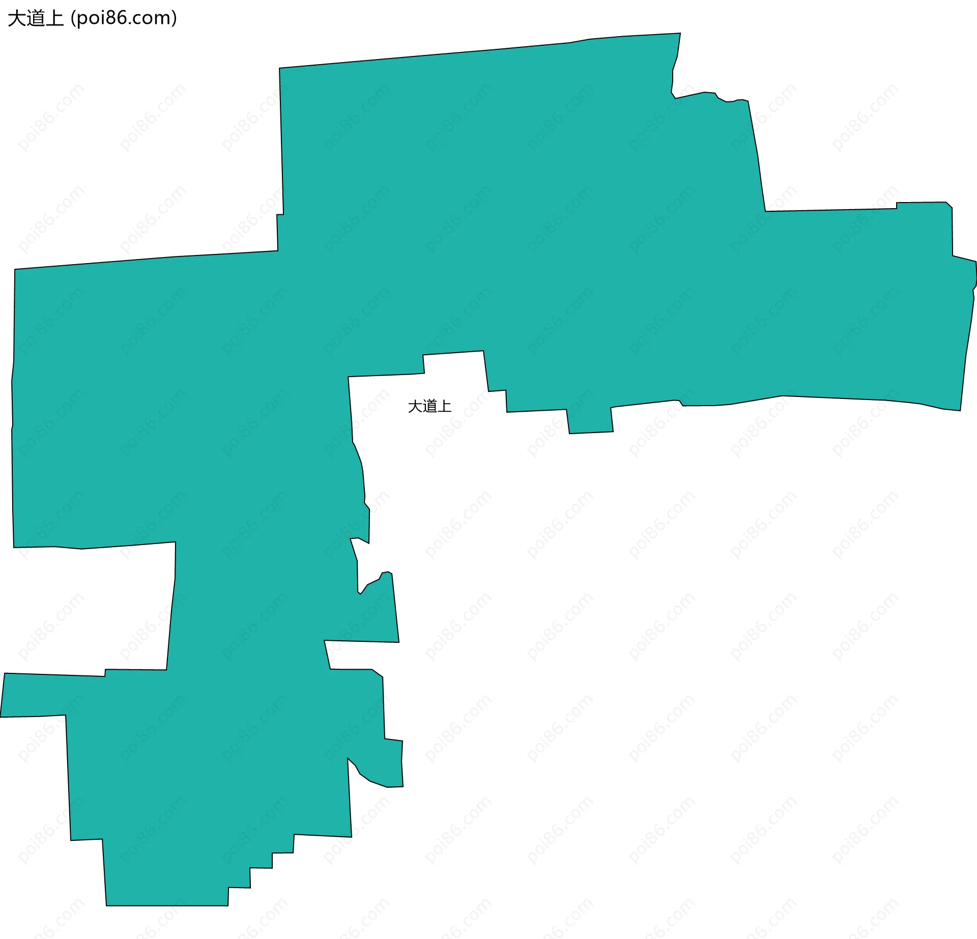 大道上边界地图