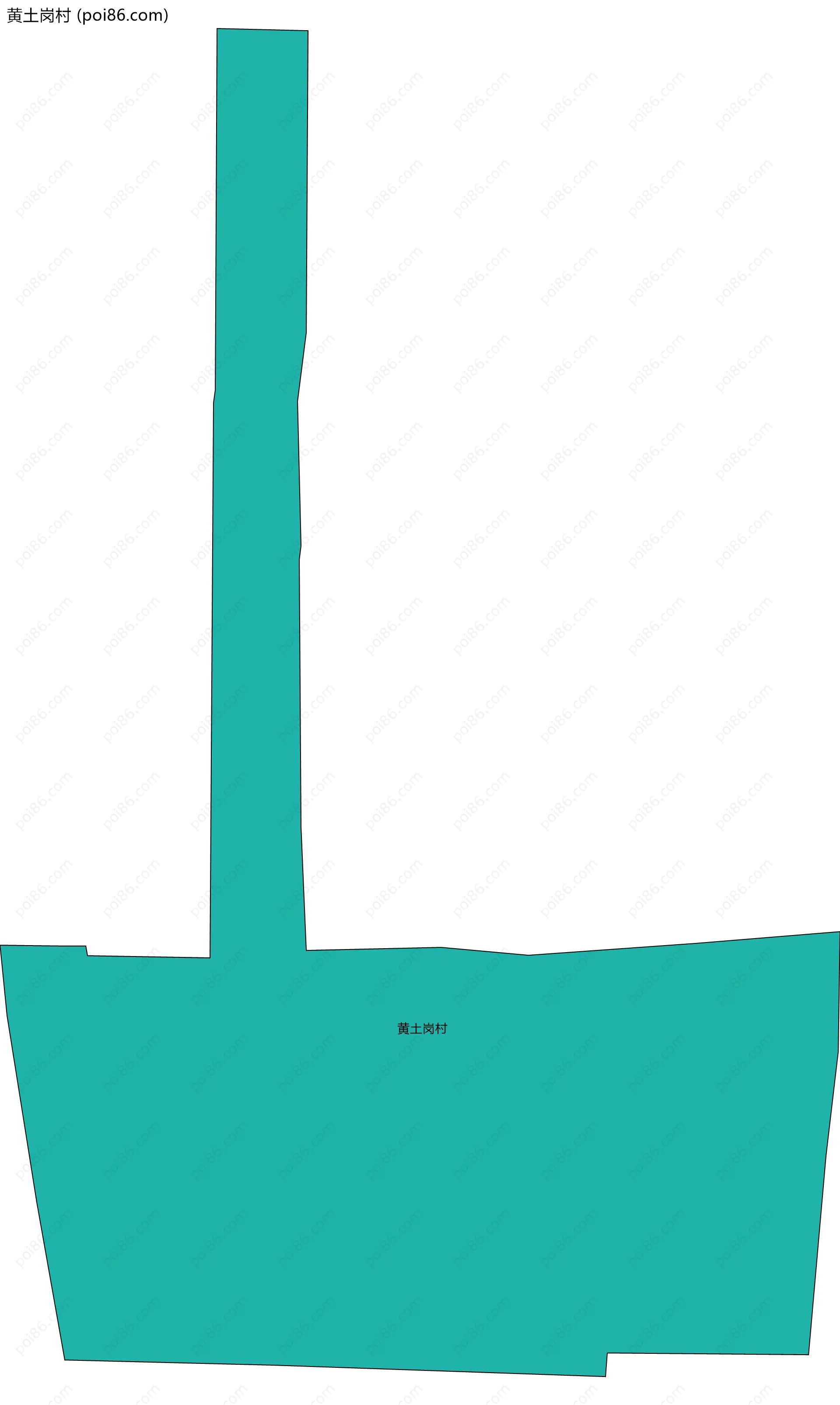 黄土岗村边界地图