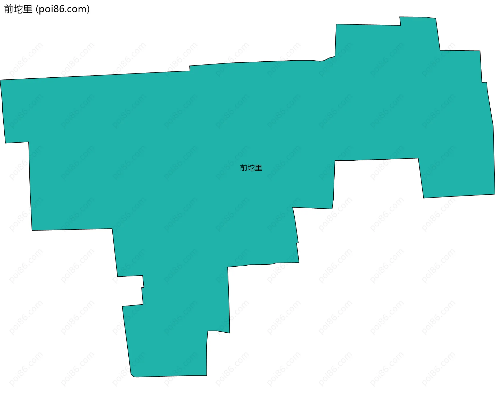 前坨里边界地图