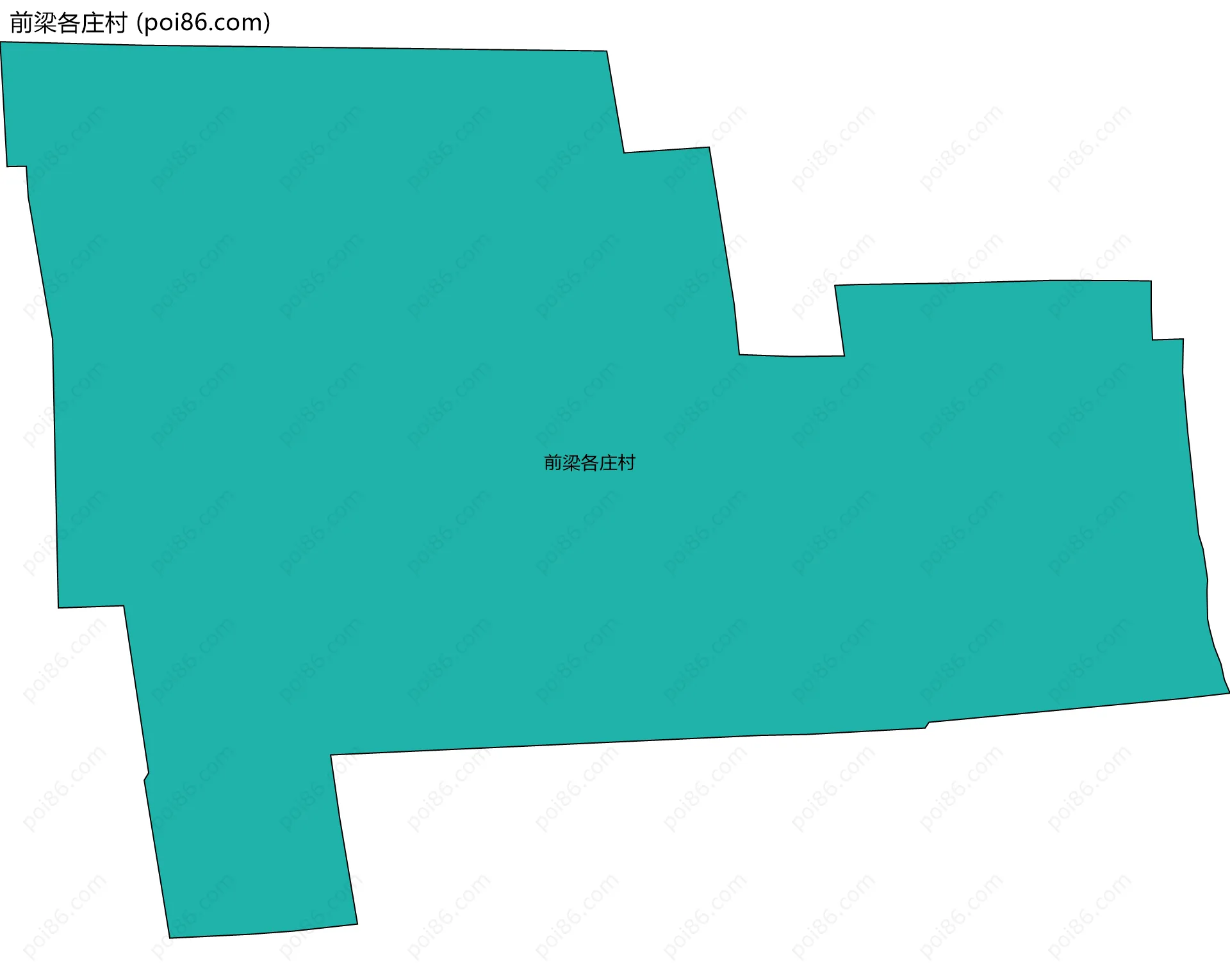 前梁各庄村边界地图