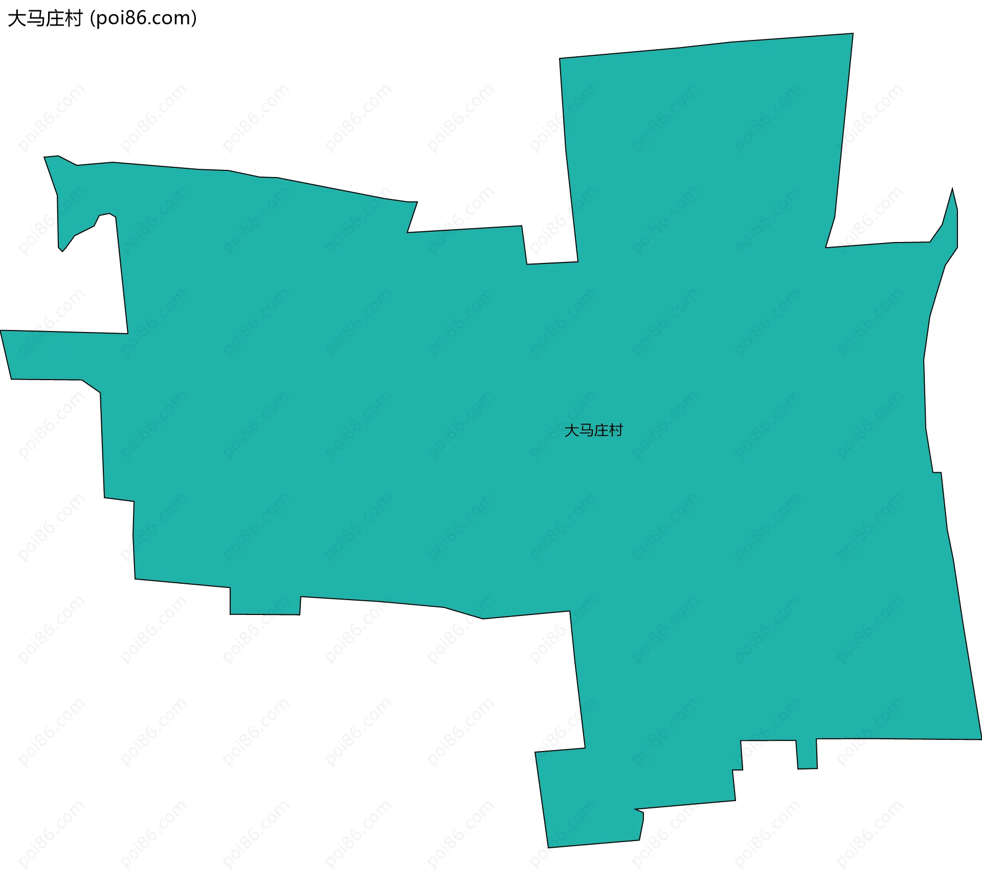 大马庄村边界地图