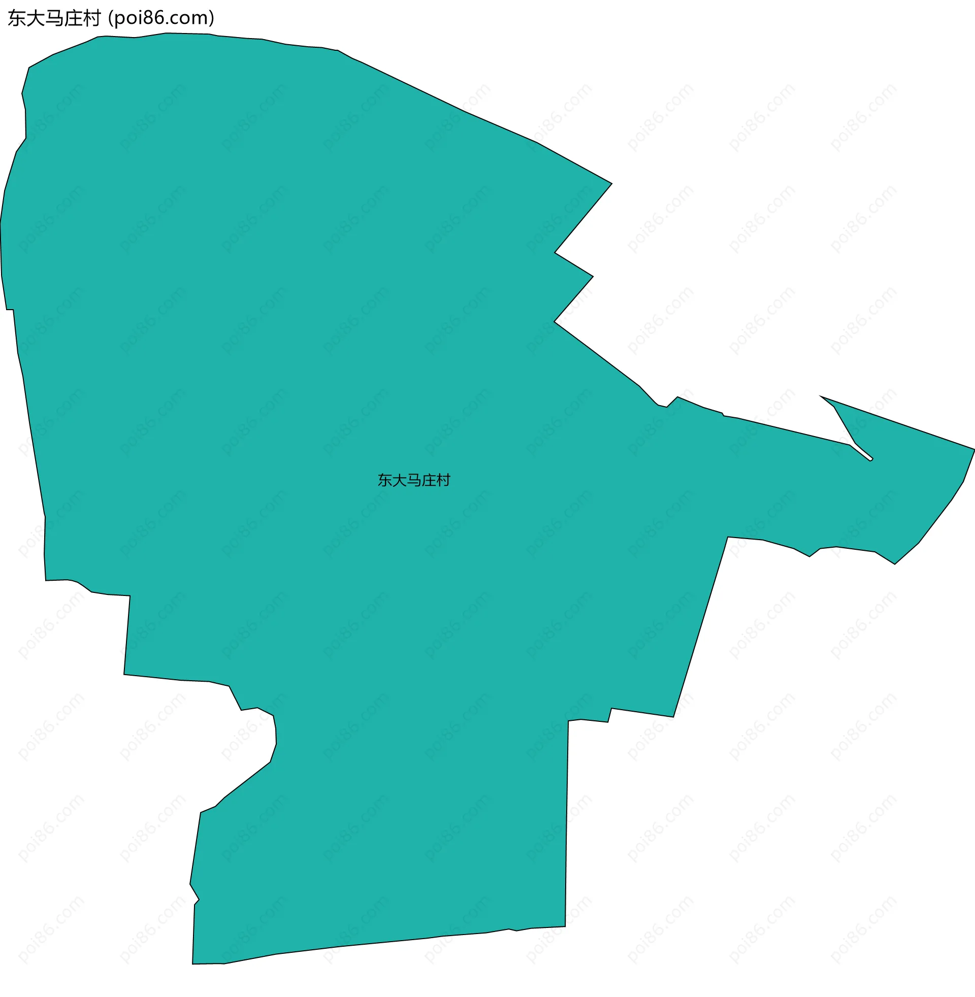 东大马庄村边界地图