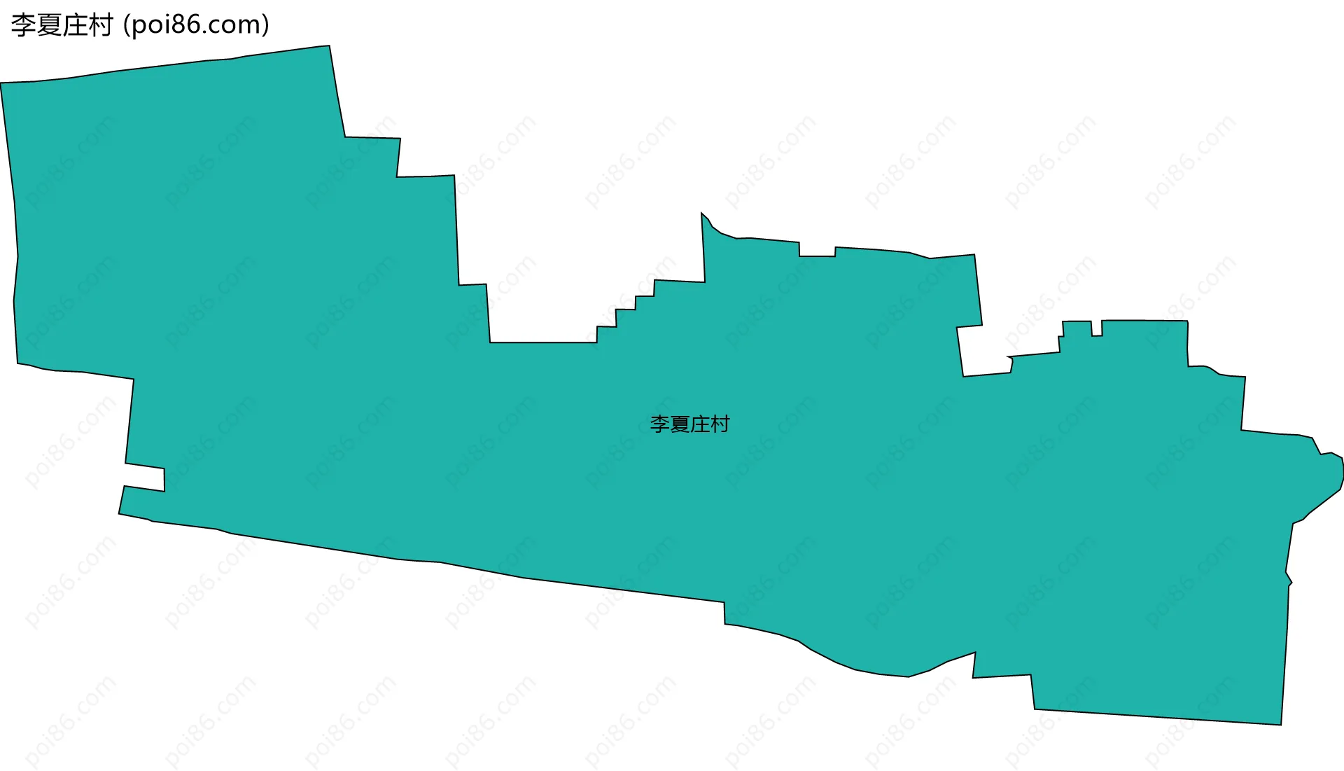 李夏庄村边界地图