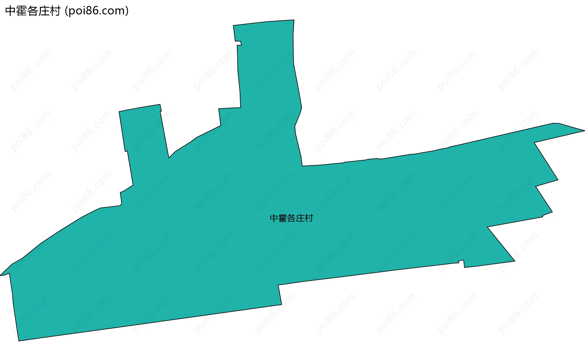 中霍各庄村边界地图