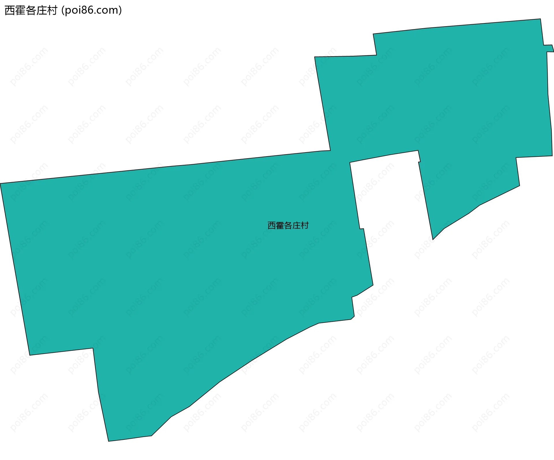西霍各庄村边界地图