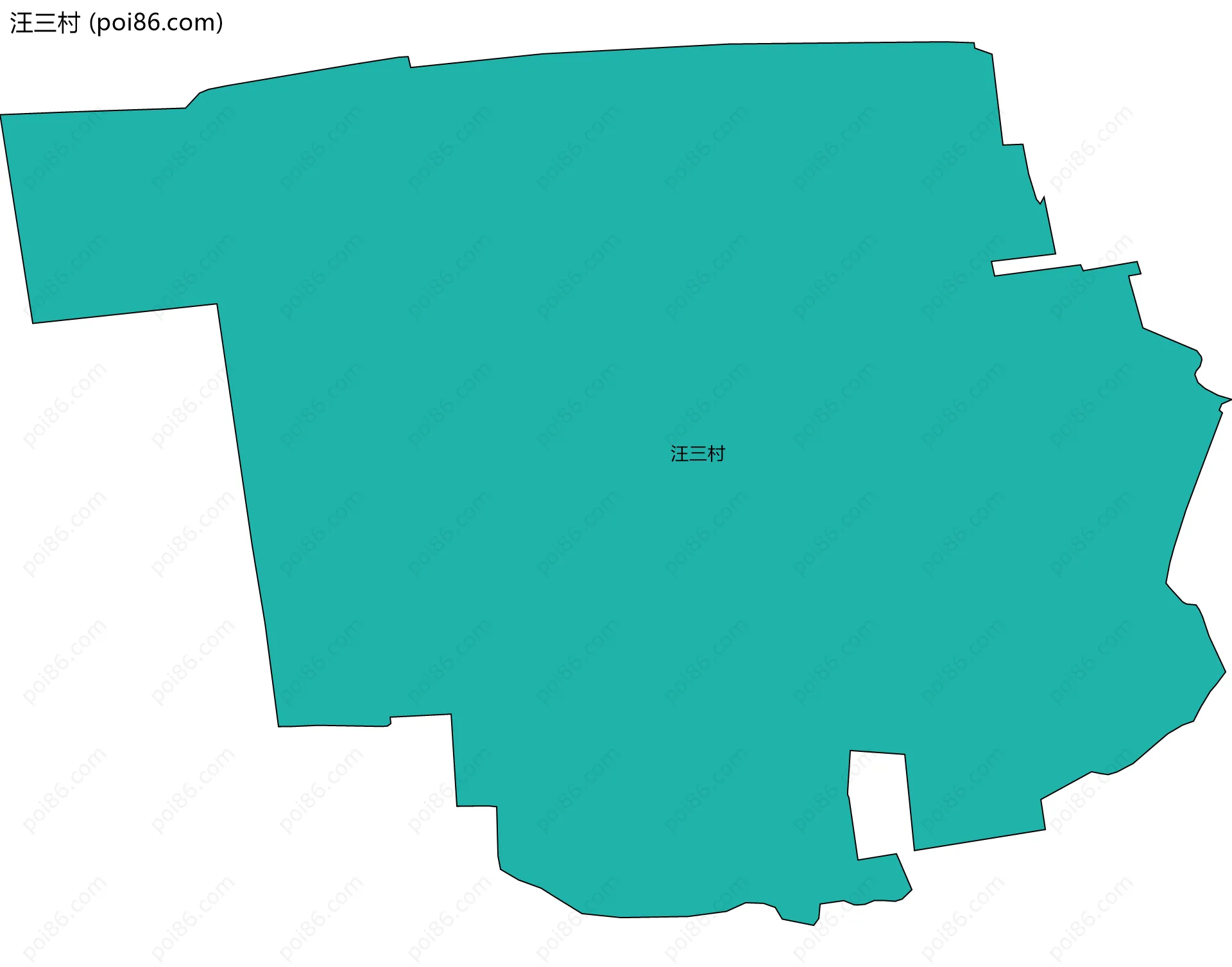 汪三村边界地图