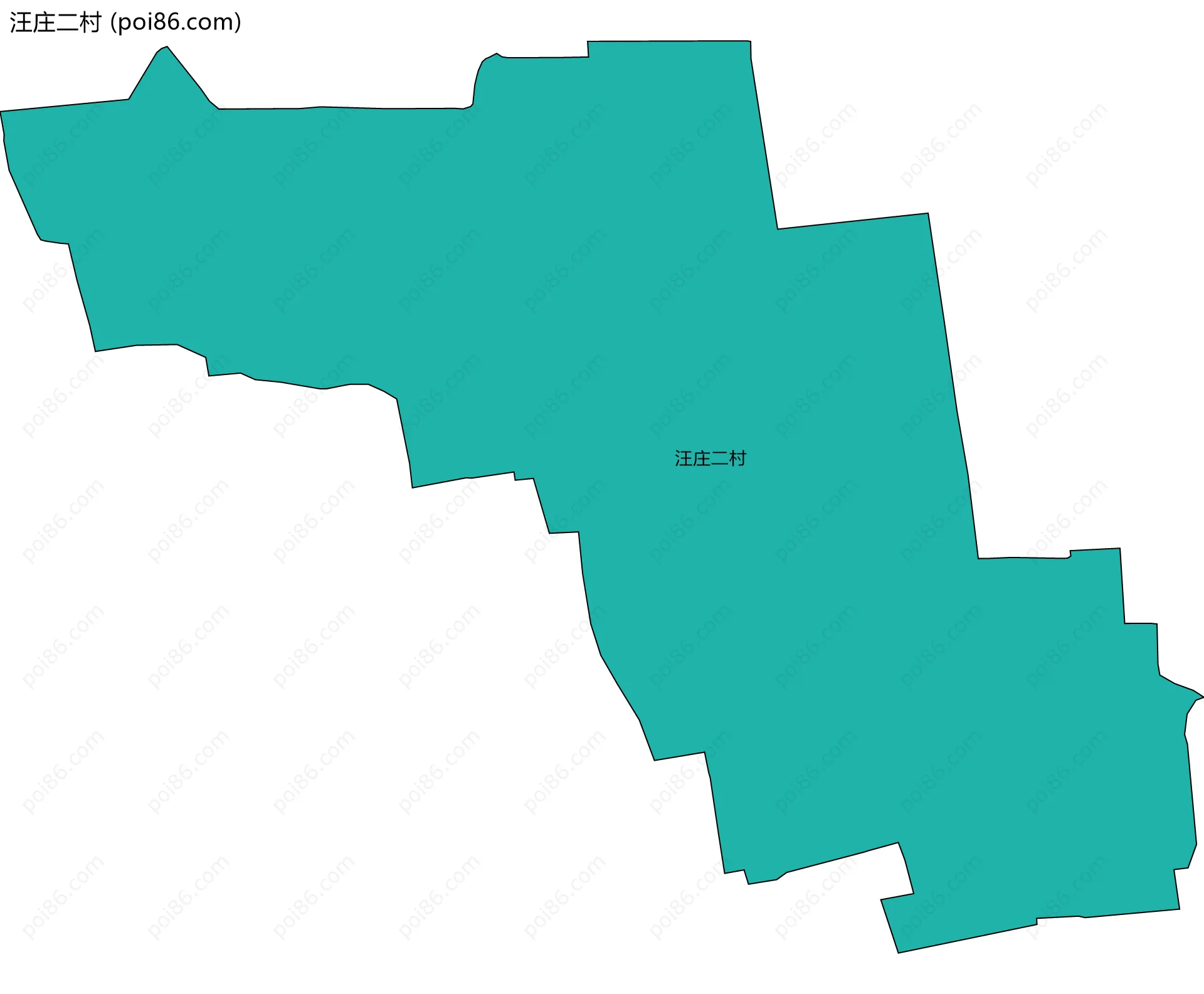 汪庄二村边界地图