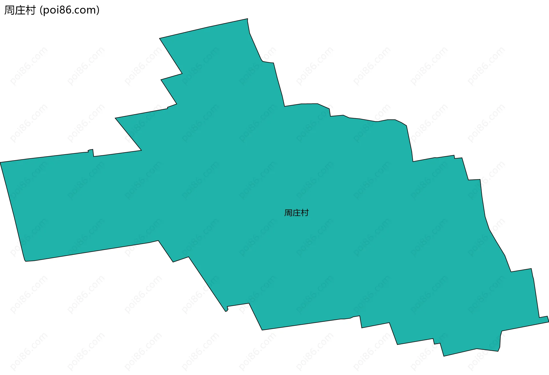 周庄村边界地图