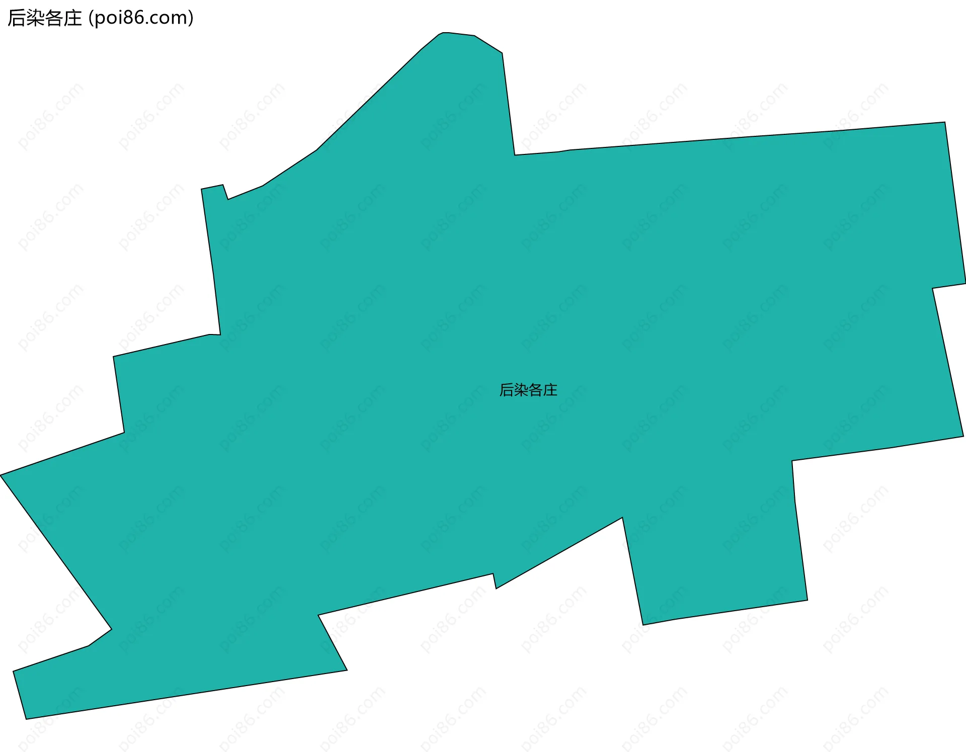 后染各庄边界地图